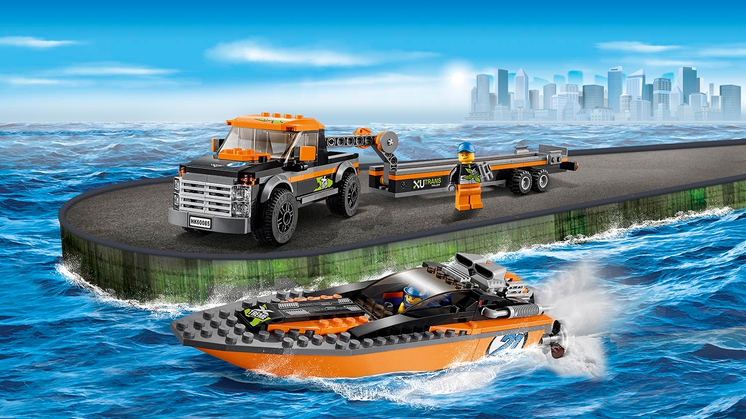 lego 60085 city 4x4 with powerboat