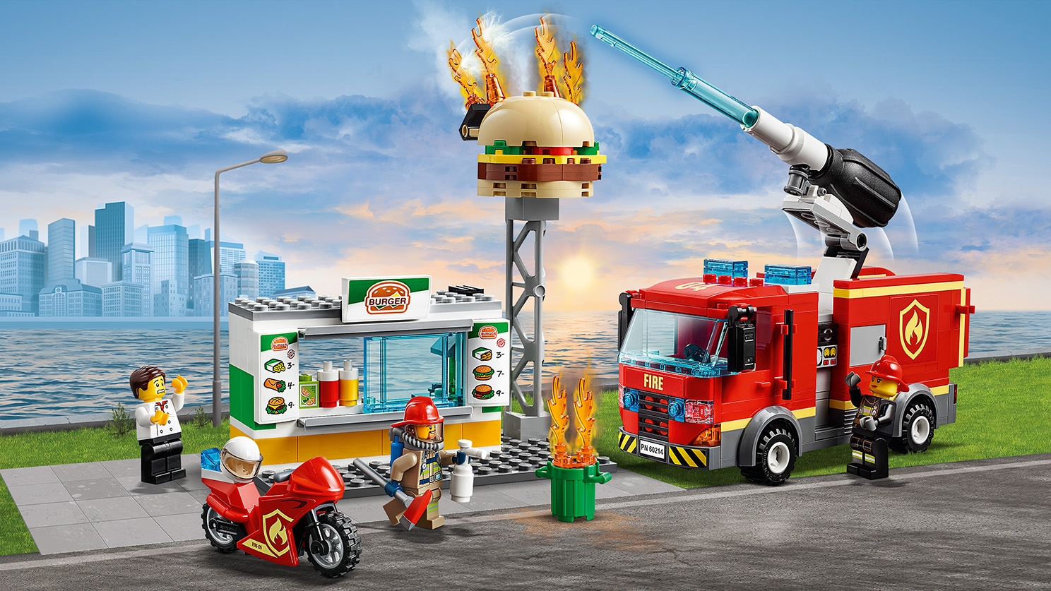 Brand på burgerbaren 60214 LEGO® City LEGO.com for børn