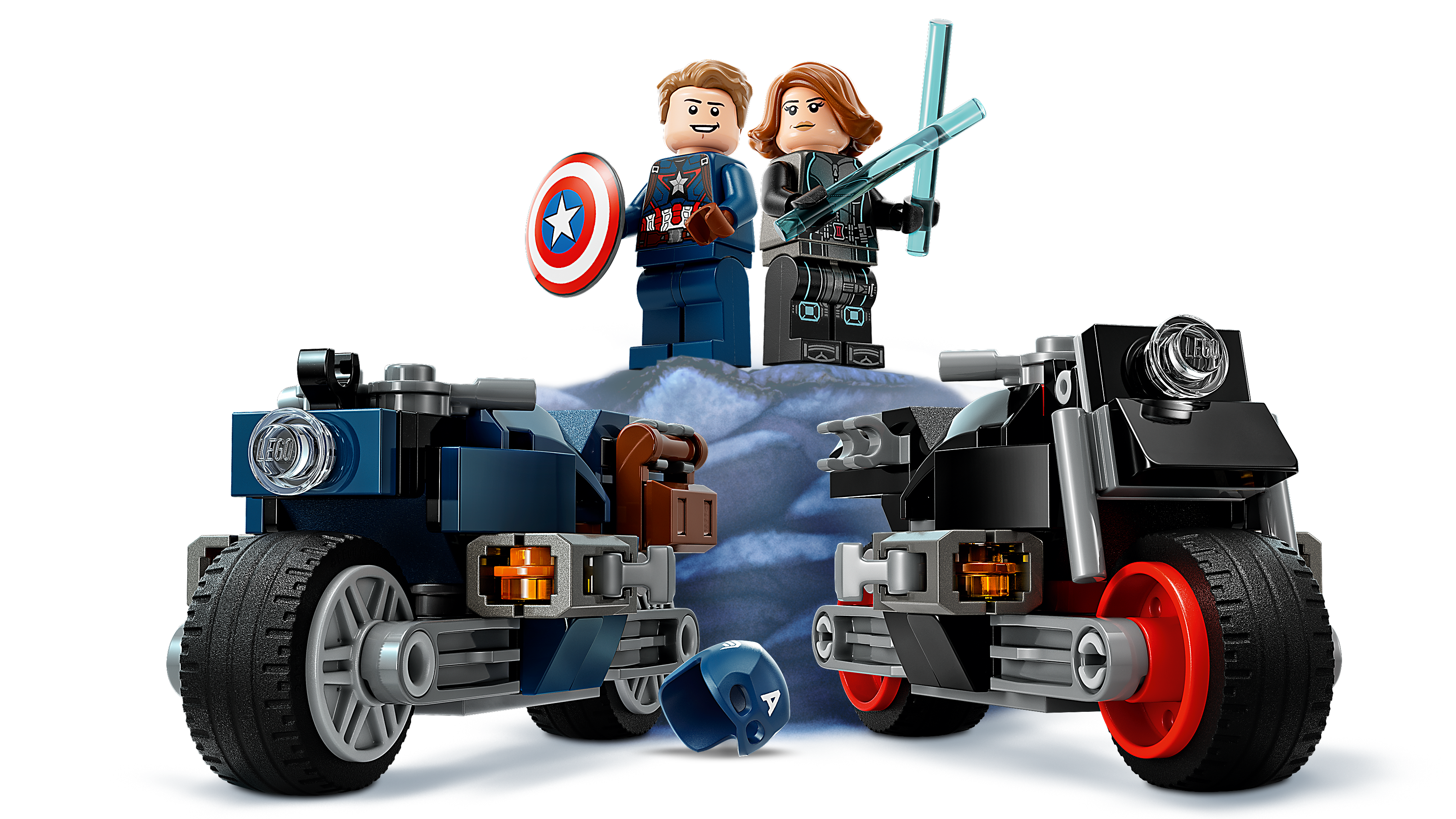 Motos de Black Widow y el Capitán América Lego Super Heroes Marvel