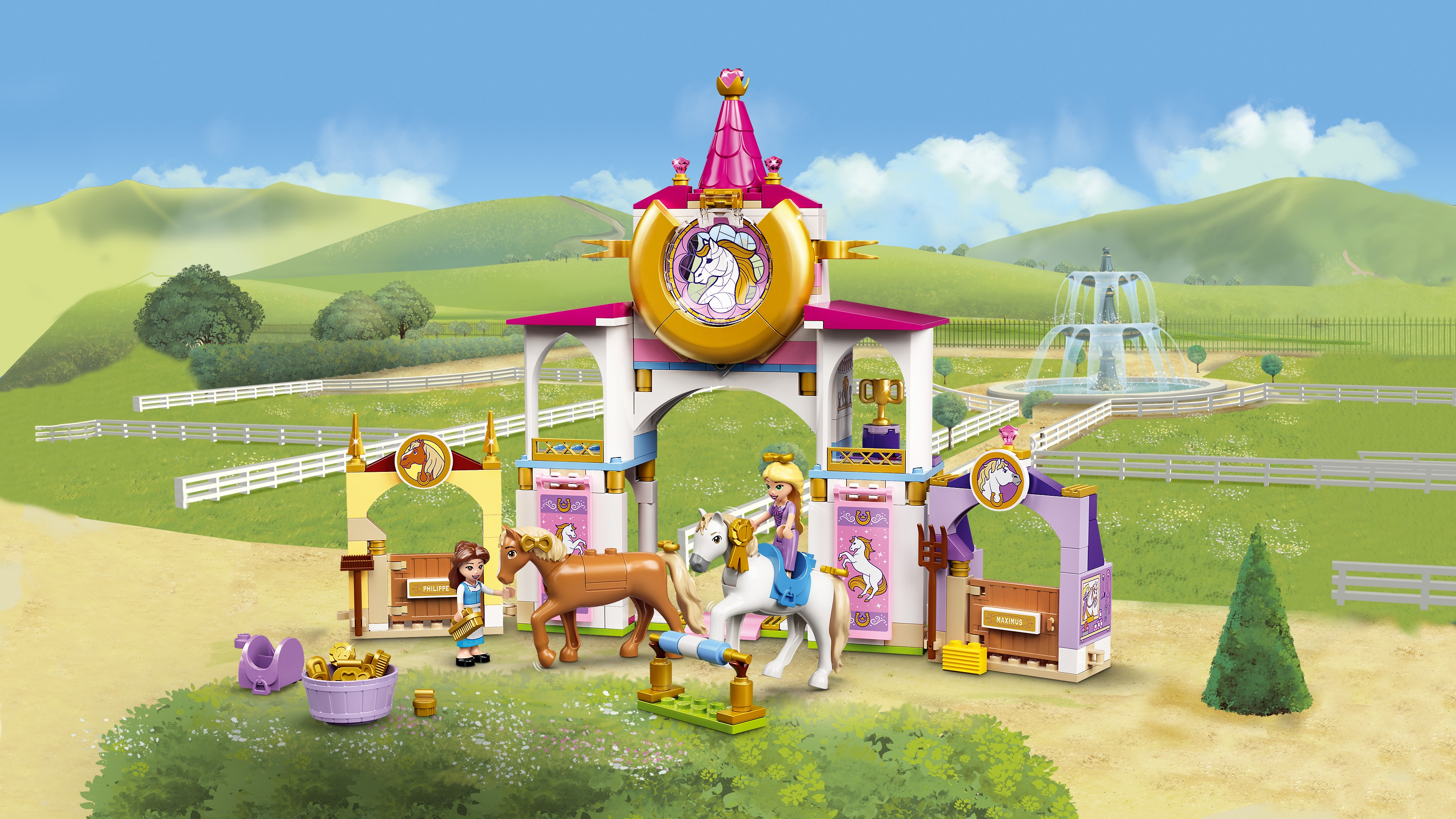 Belle og Rapunsels prinsessestall 43195 - LEGO® | Disney Sets - LEGO.com  for barn