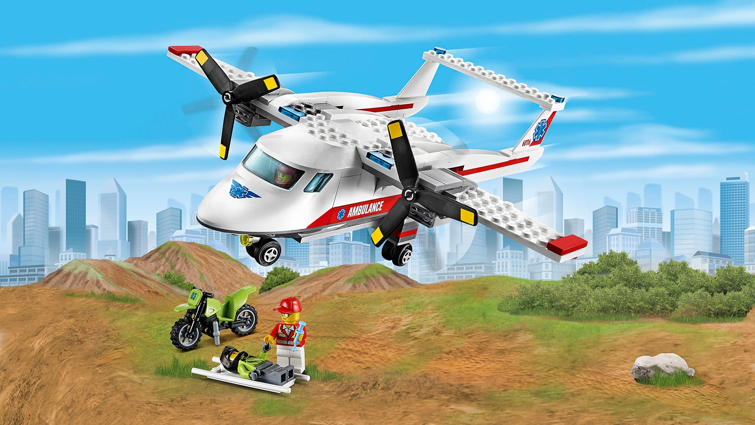 LEGO City Les super véhicules Sauvetage en avion – L’avion ambulance 60116