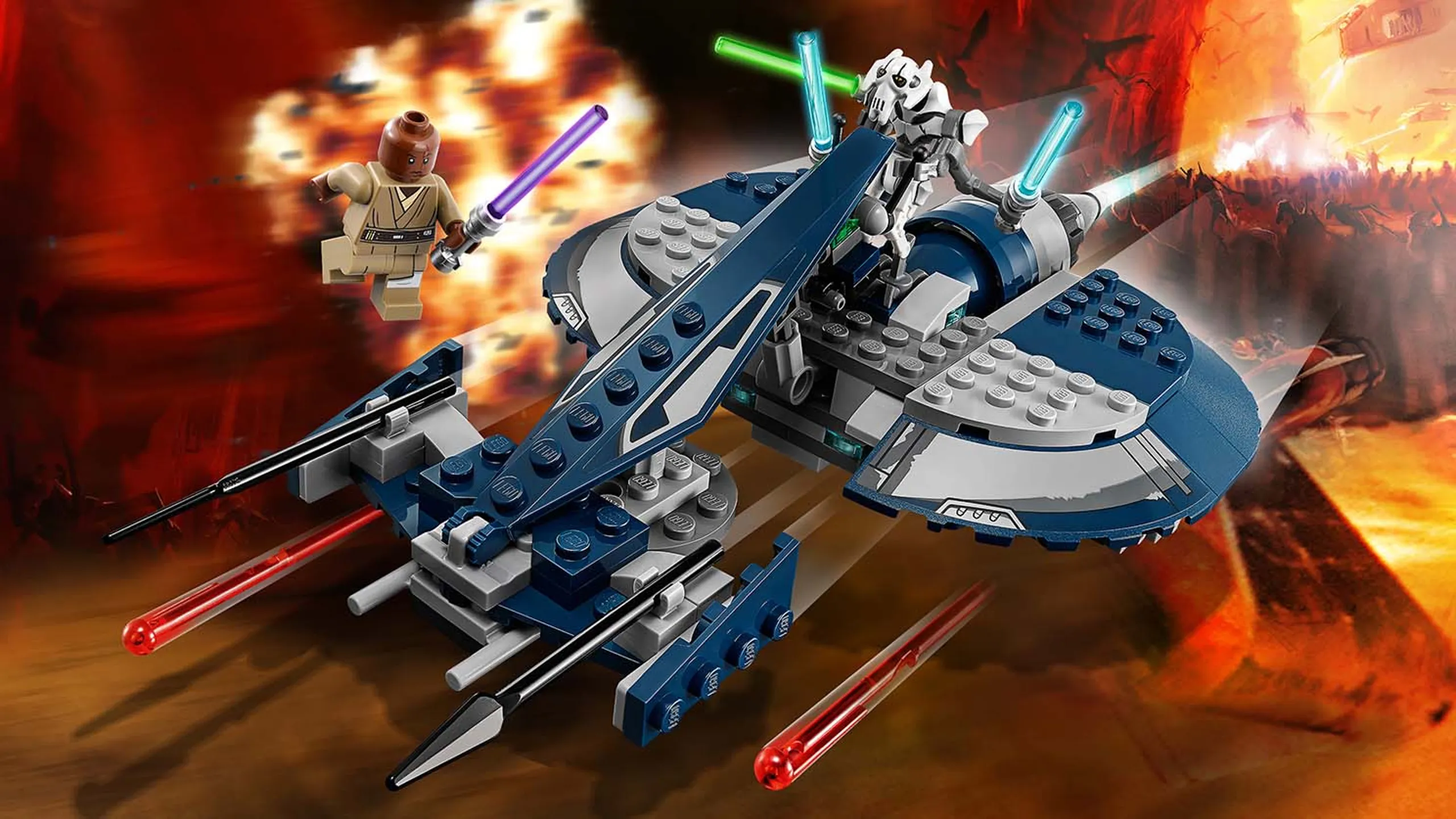 LEGO Star Wars General Grievous' Combat Speeder - 75199 - Master Windu is jumping onto General Grievous' Combat Speeder!