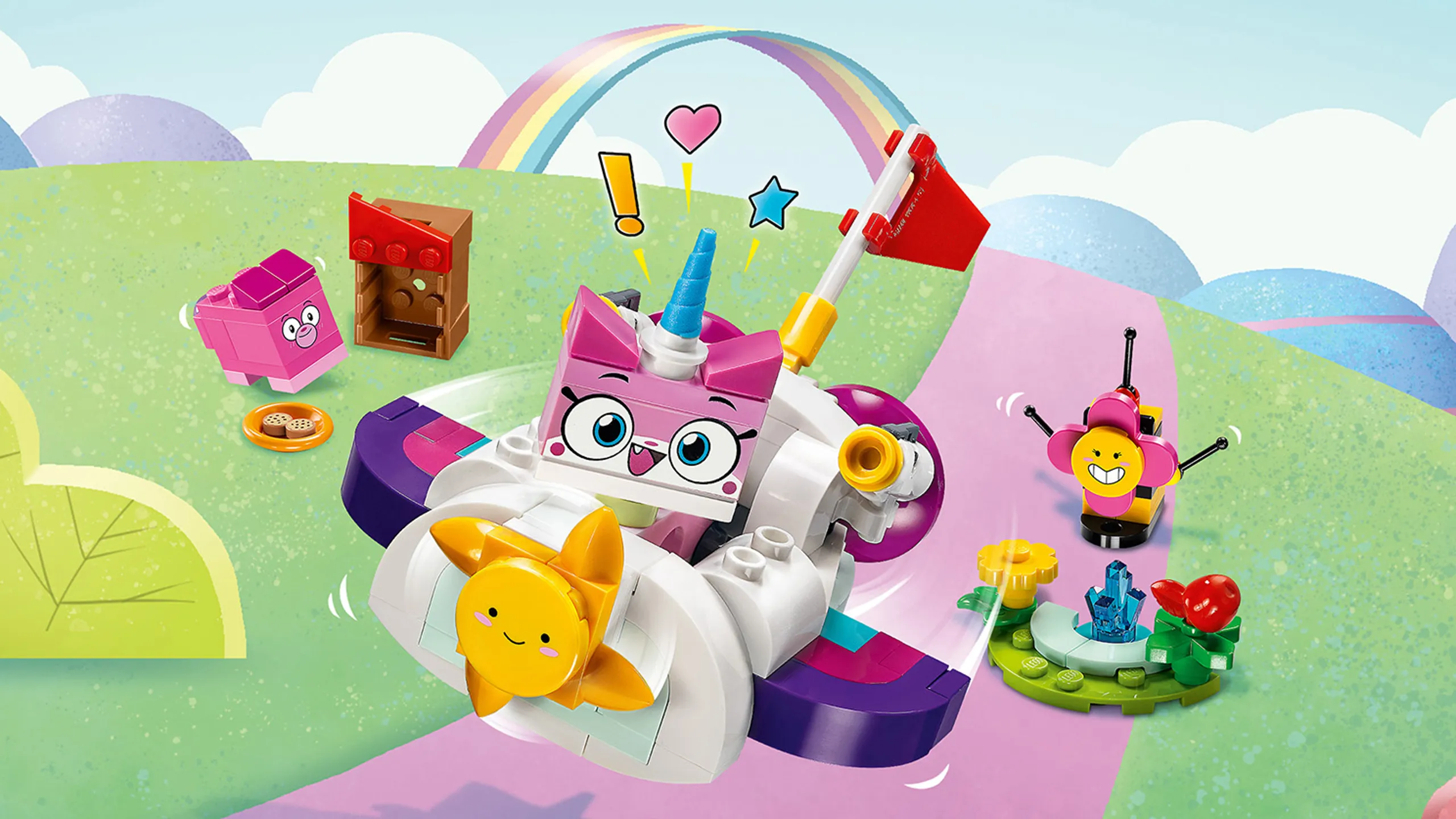 LEGO Unikitty - 41451 Unikitty Cloud Car - Float around with Unikitty in the car, shooting sparkle matter from it as she goes, and meet up with her friends in the park.