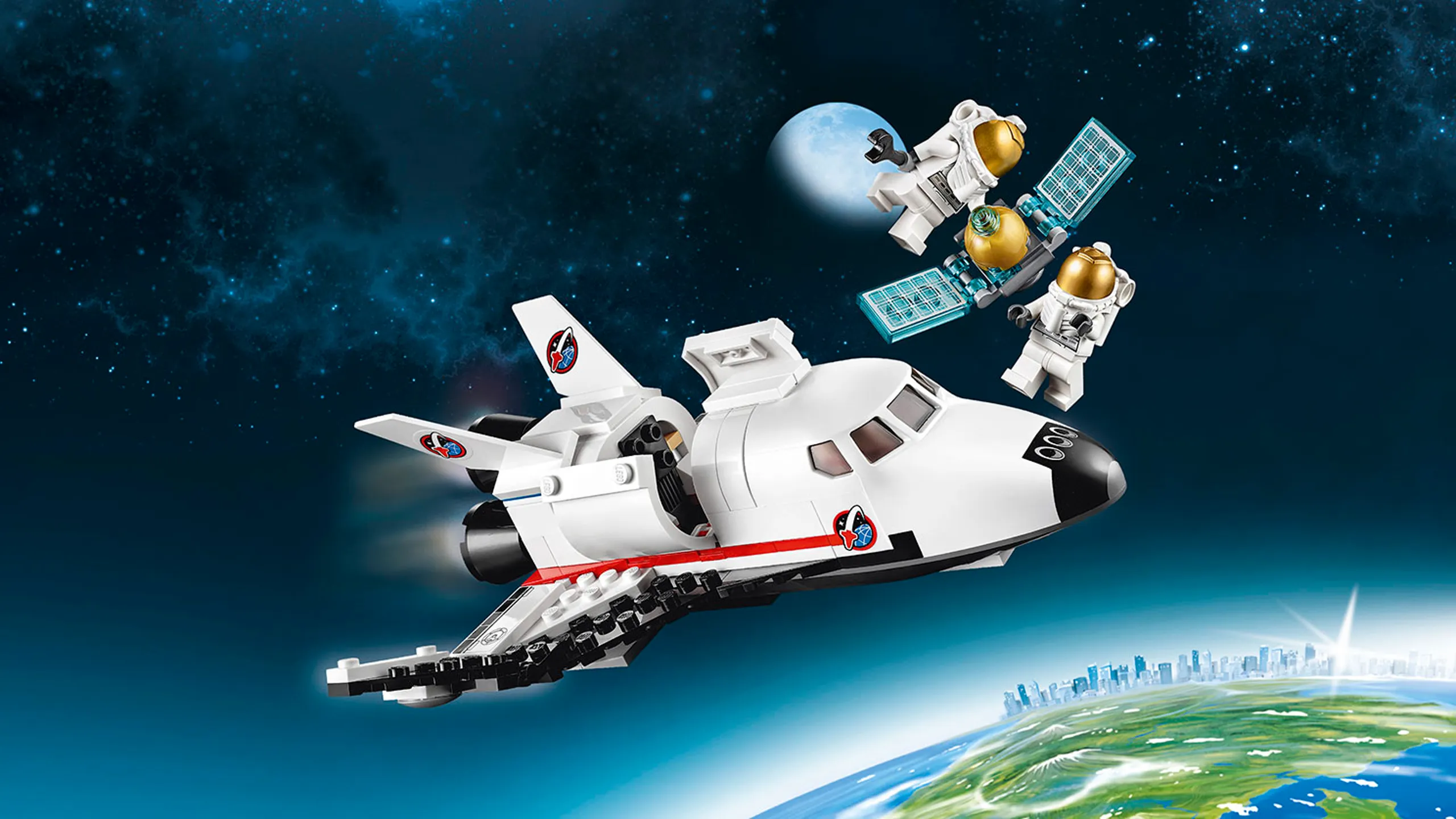 LEGO City Space shuttle in orbit - Utility Shuttle 60078