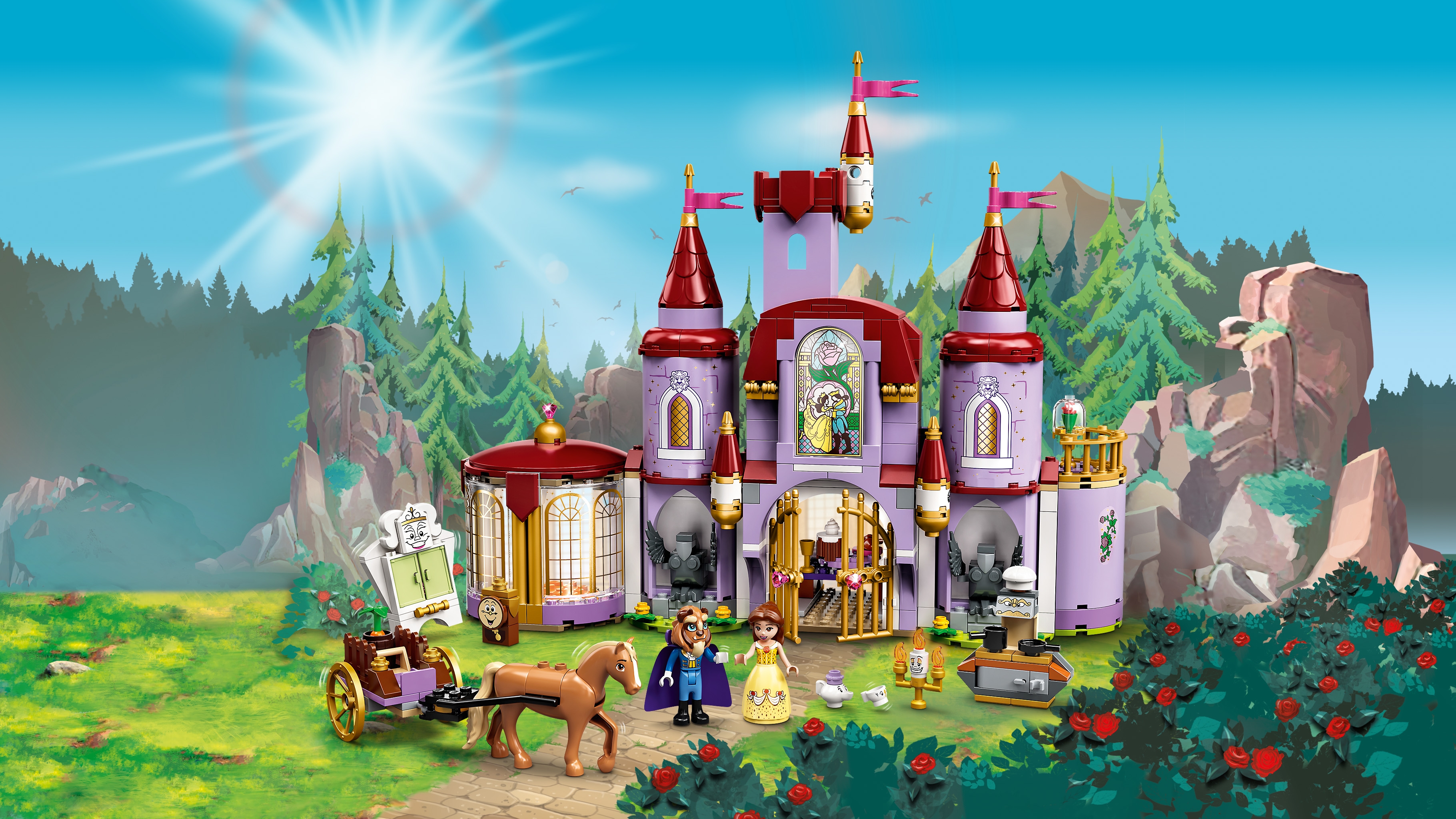Belle og Udyrets slot 43196 - LEGO® Disney sæt LEGO.com for børn