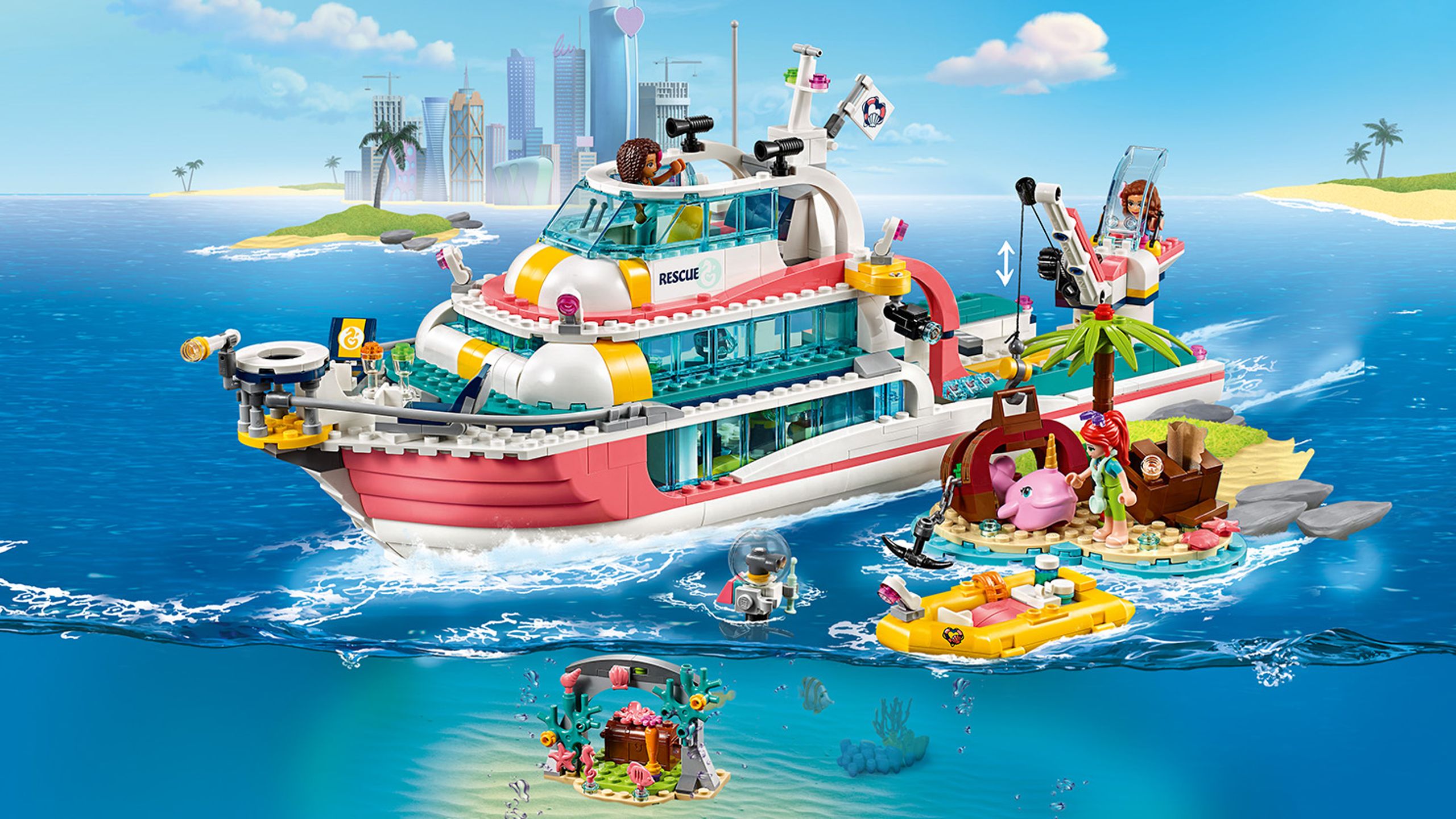 海のどうぶつレスキュークルーザー - ビデオ - LEGO.comキッズ