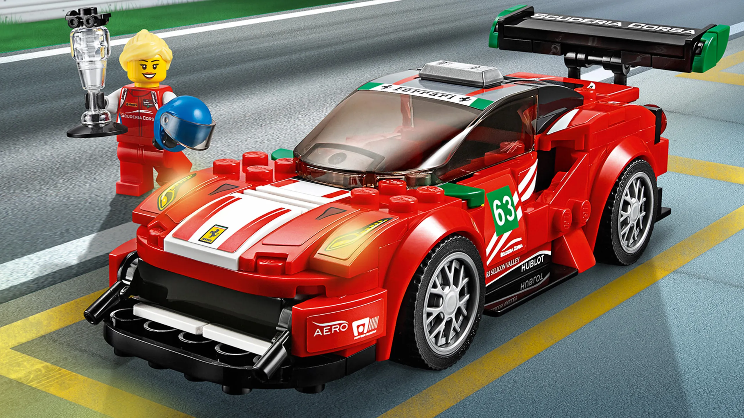 LEGO Speed Champions - 75886 Ferrari 488 GT3 "Scuderia Corsa" -  Build this super sports car, place the driver in the cockpit and show off your racing skills