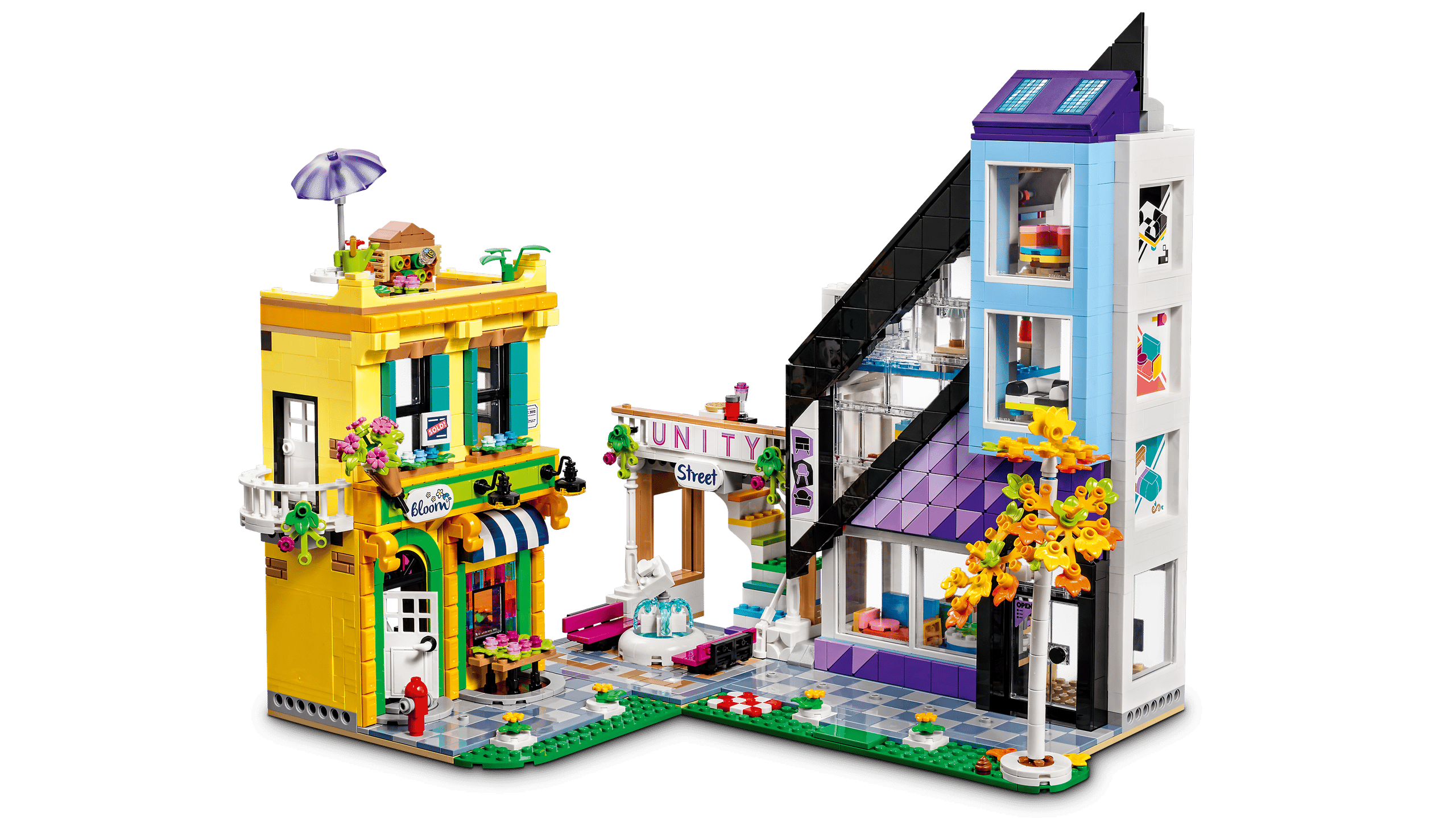 ハートレイクシティのお花屋さんとデザインスタジオ - ビデオ - LEGO 
