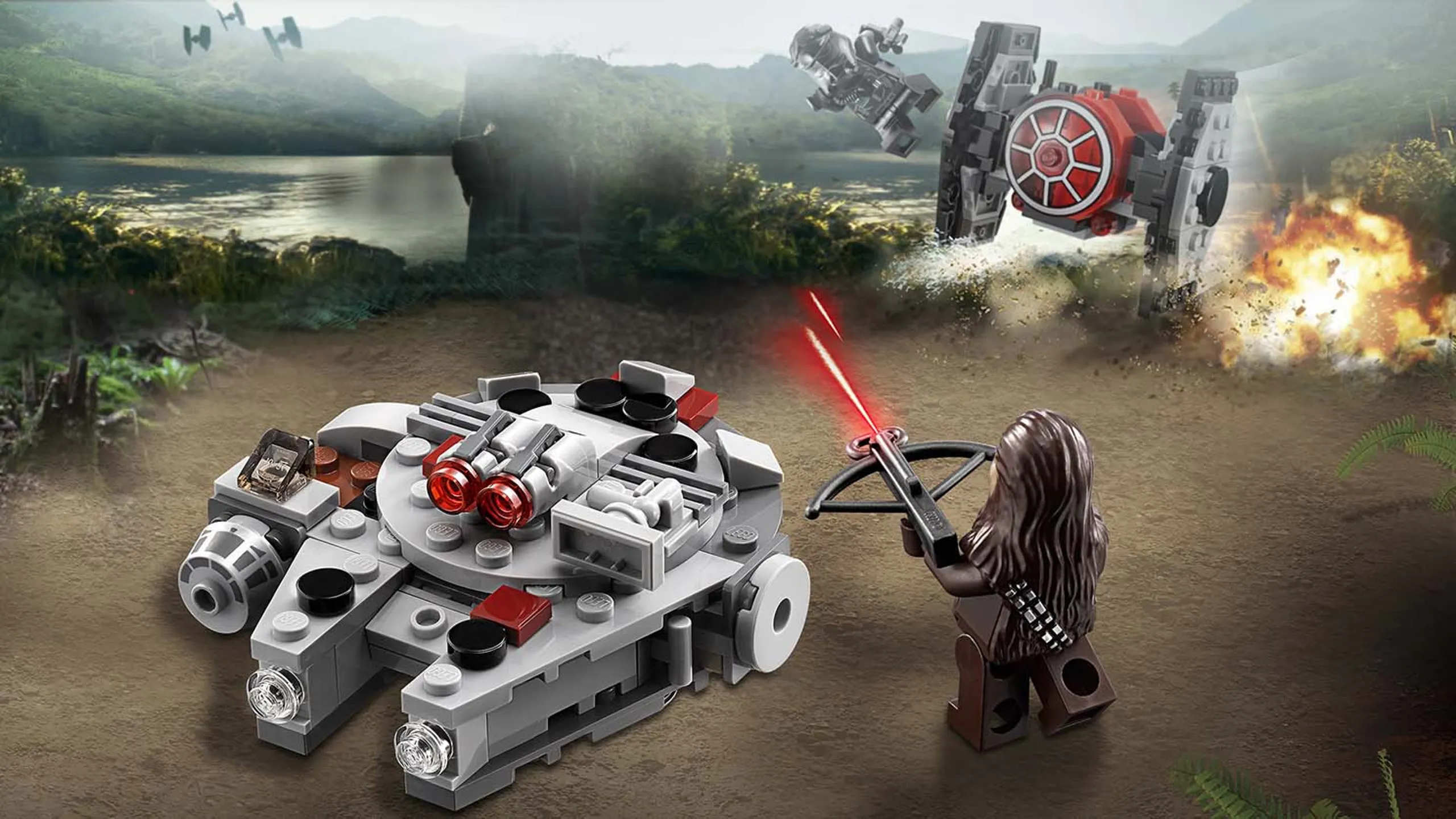 LEGO Star Wars Millennium Falcon™ Microfighter - 75193 - Chewbacca flying in the Millennium Falcon