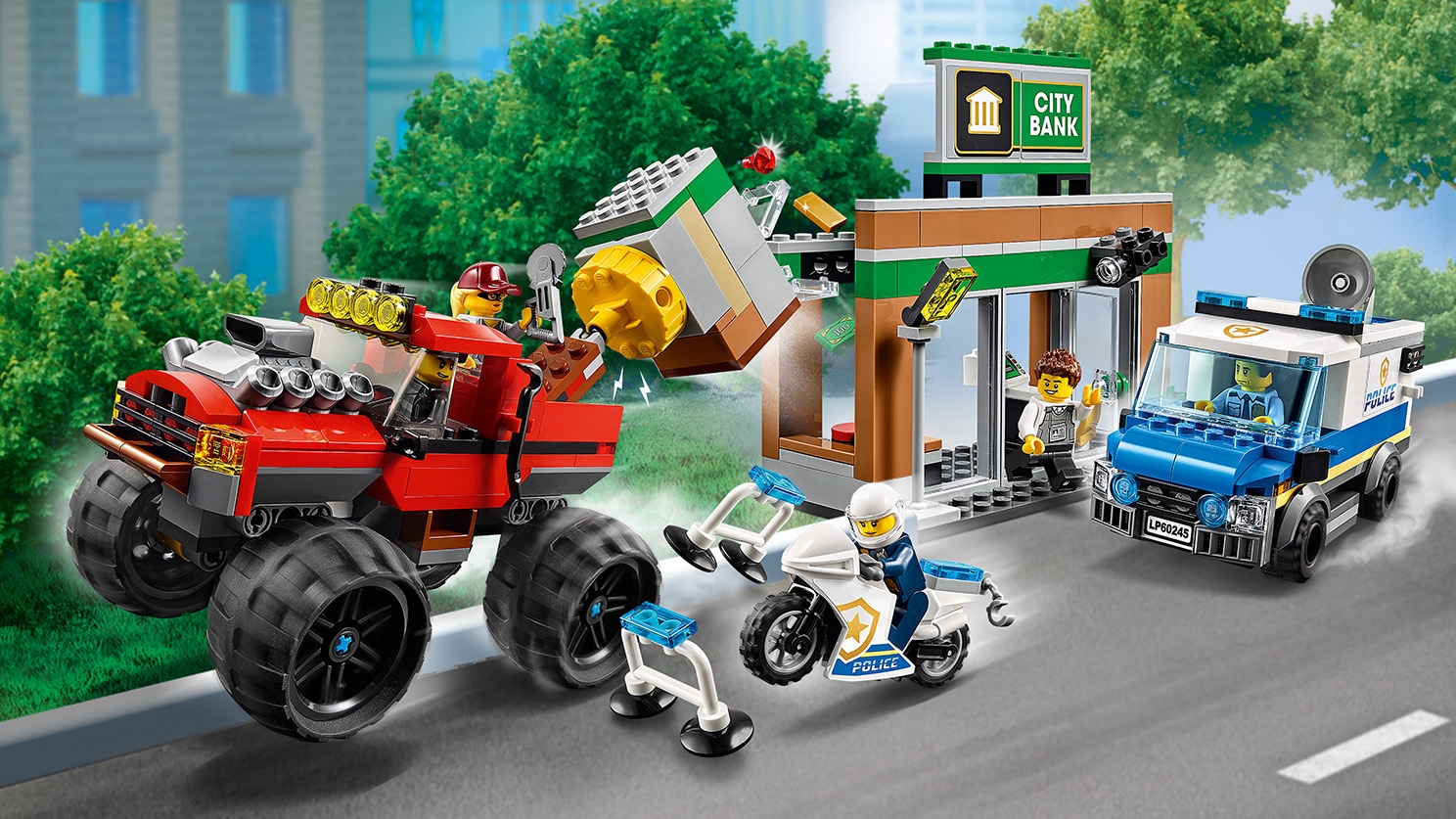 경찰과 몬스터 트럭 강도 60245 - 레고® 시티 세트 - 어린이를 위한 Lego.Com