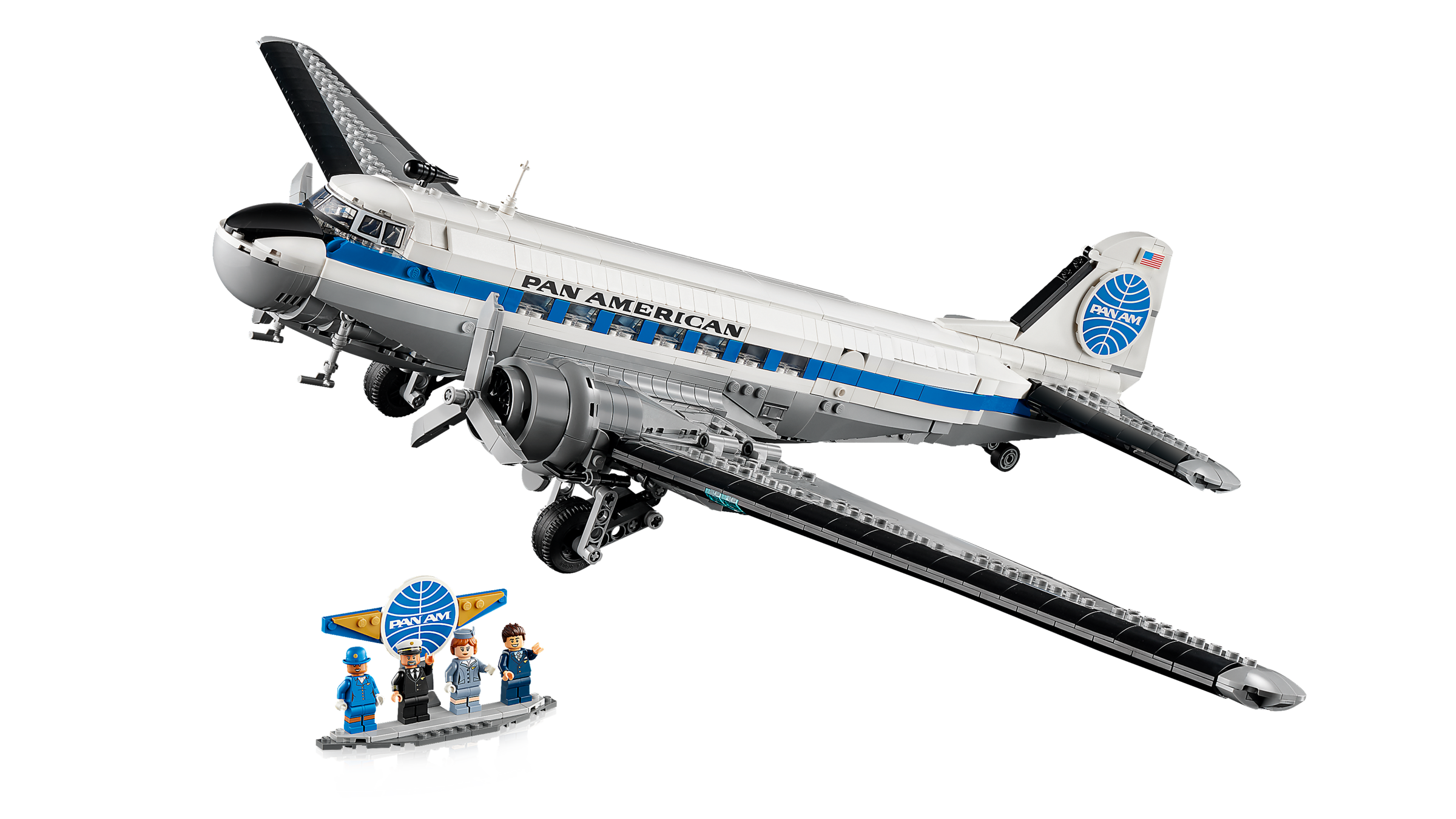 LEGO Avion de ligne Douglas DC-3 de la PAN AM 11378, vue officielle du set
