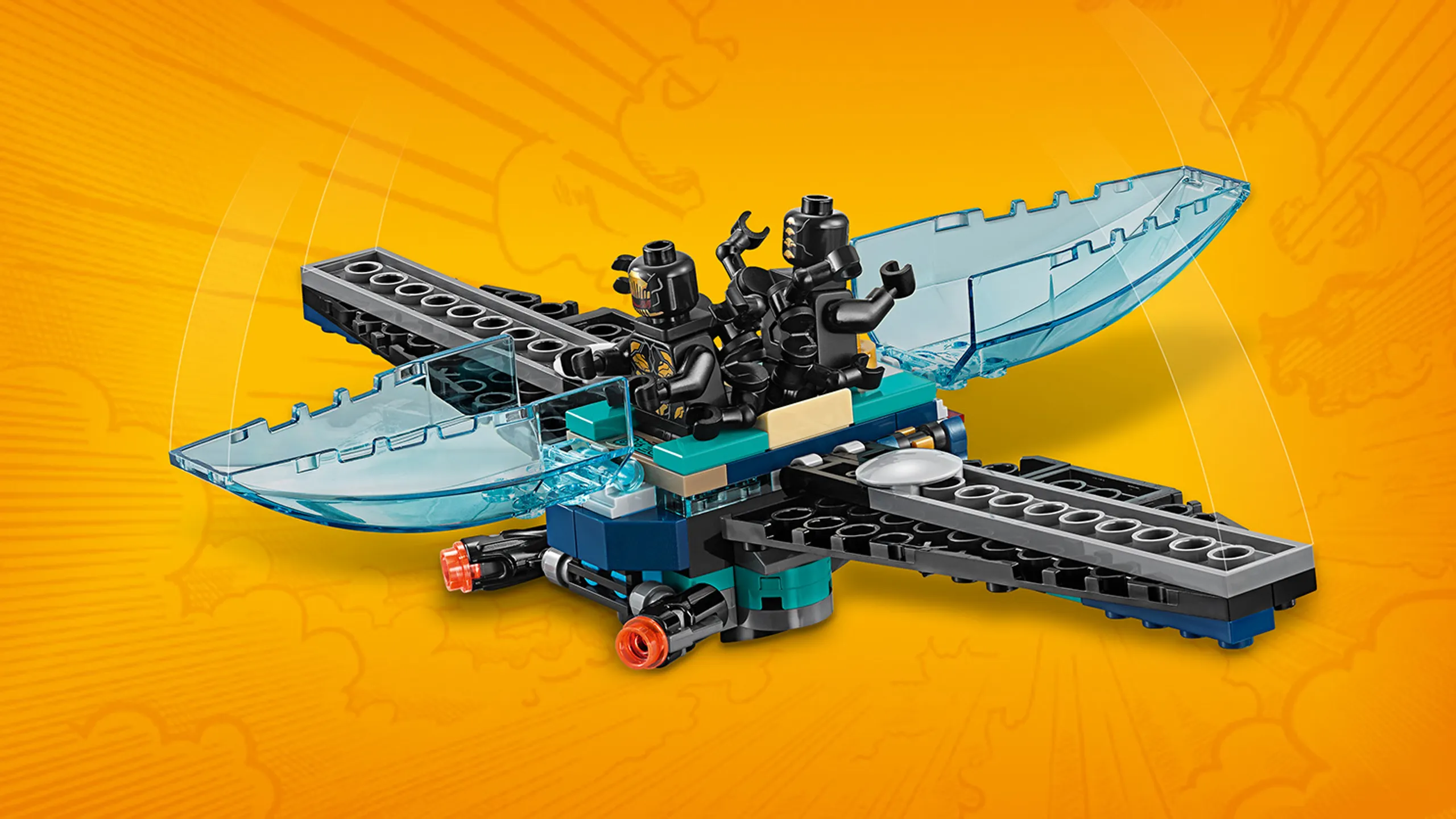 LEGO Super Heroes - 76101 Outrider Dropship Attack - Team up with Captain America and Black Widow to defend Wakanda from an invasion.