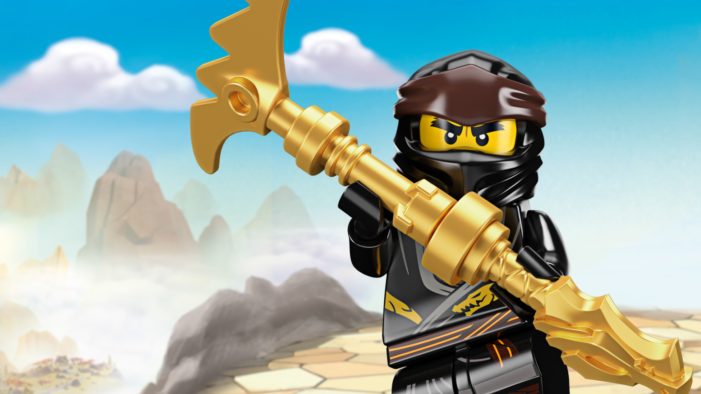 LEGO Ninjago Movie Minifigure - Cole with Blue Ninja Armor and Hair - wide 10