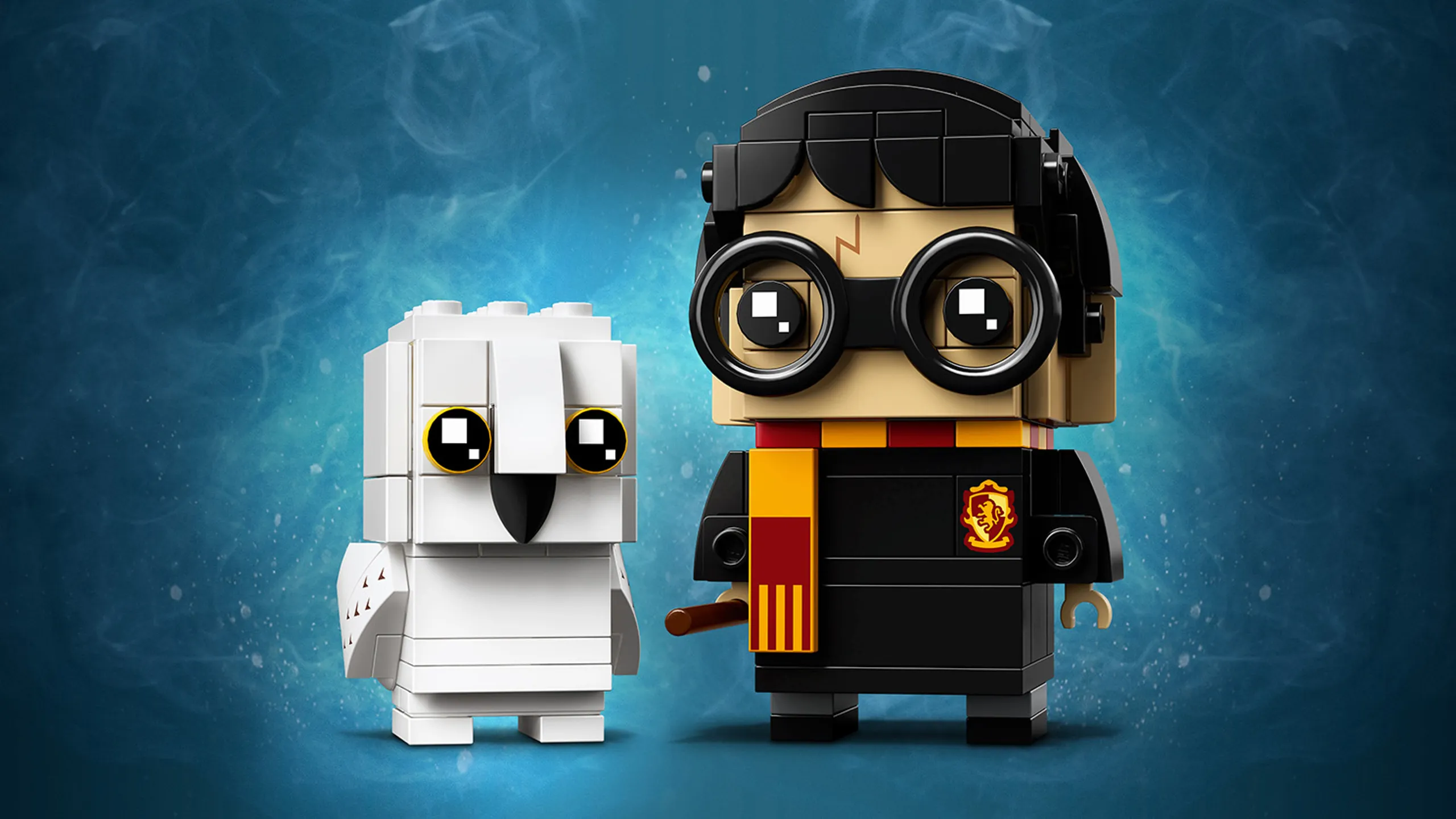 LEGO Brickheadz - 41915 Harry Potter & Hedwig - Build Harry Potter wearing Gryffindor scarf and his owl Hedwig from the movie Harry Potter and The Sorcerer's Stone.