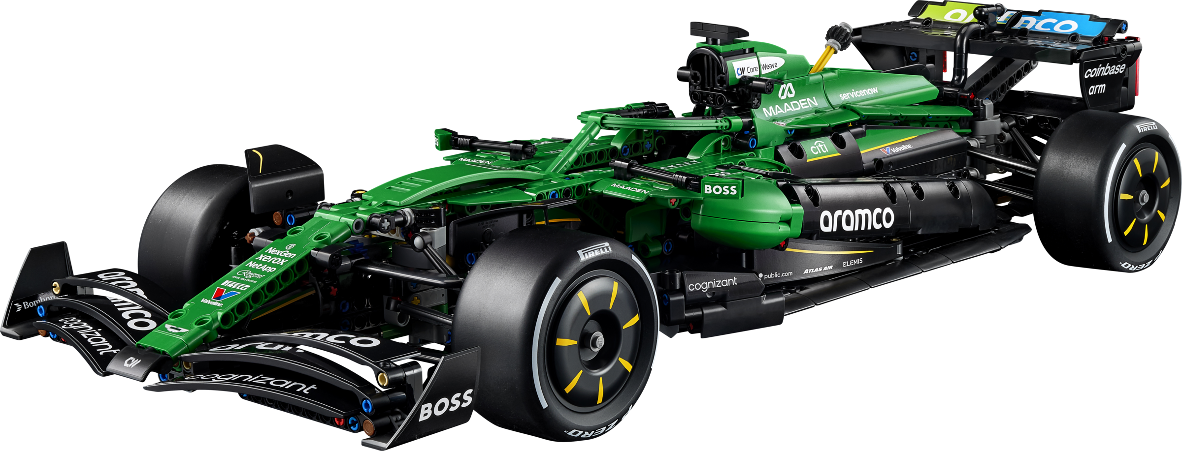 LEGO Voiture Aston Martin Aramco AMR25 F1 42240, vue officielle du set