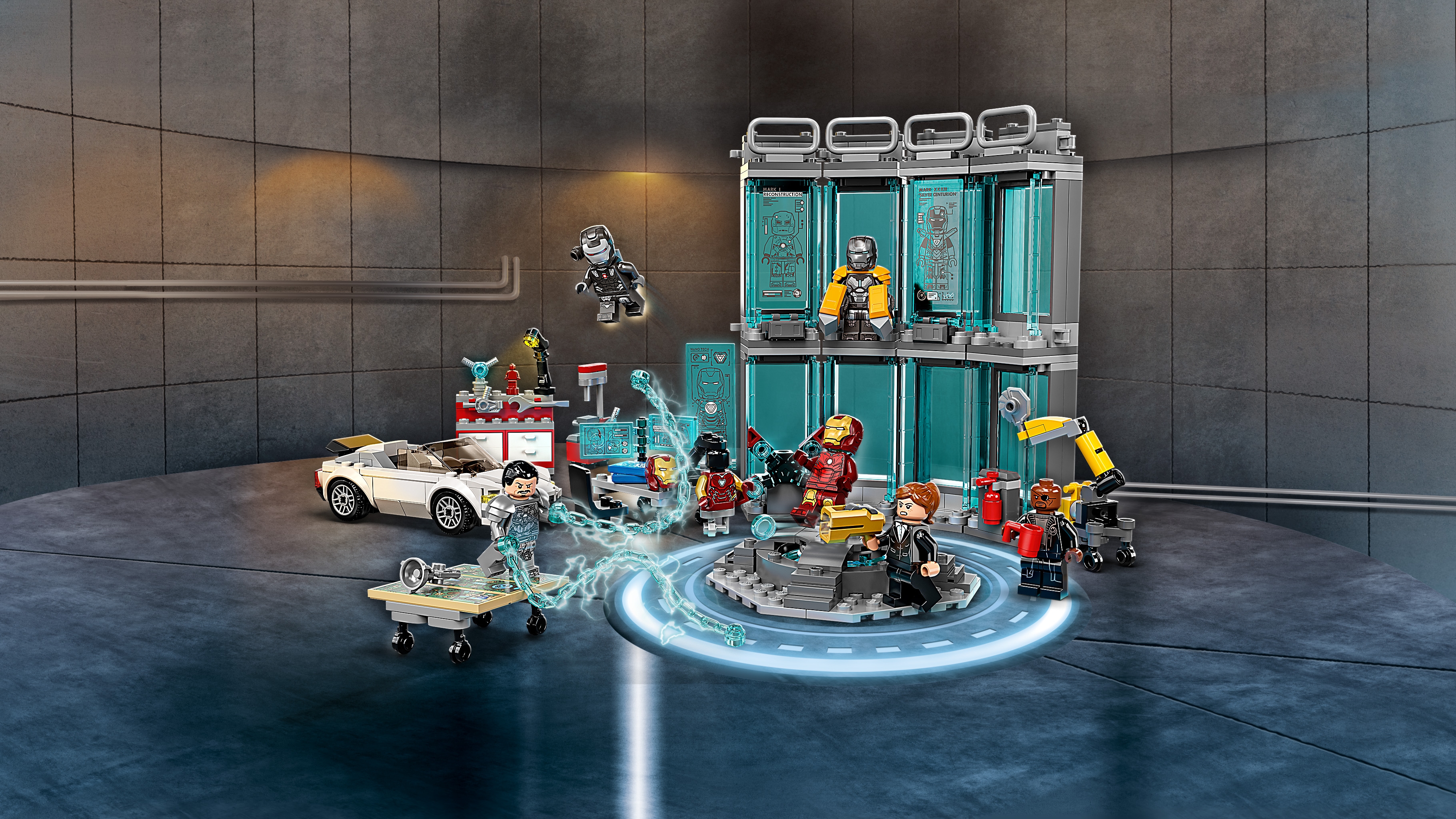 Iron Mans Werkstatt 76216 - LEGO® Marvel – Sets - LEGO.com für Kinder