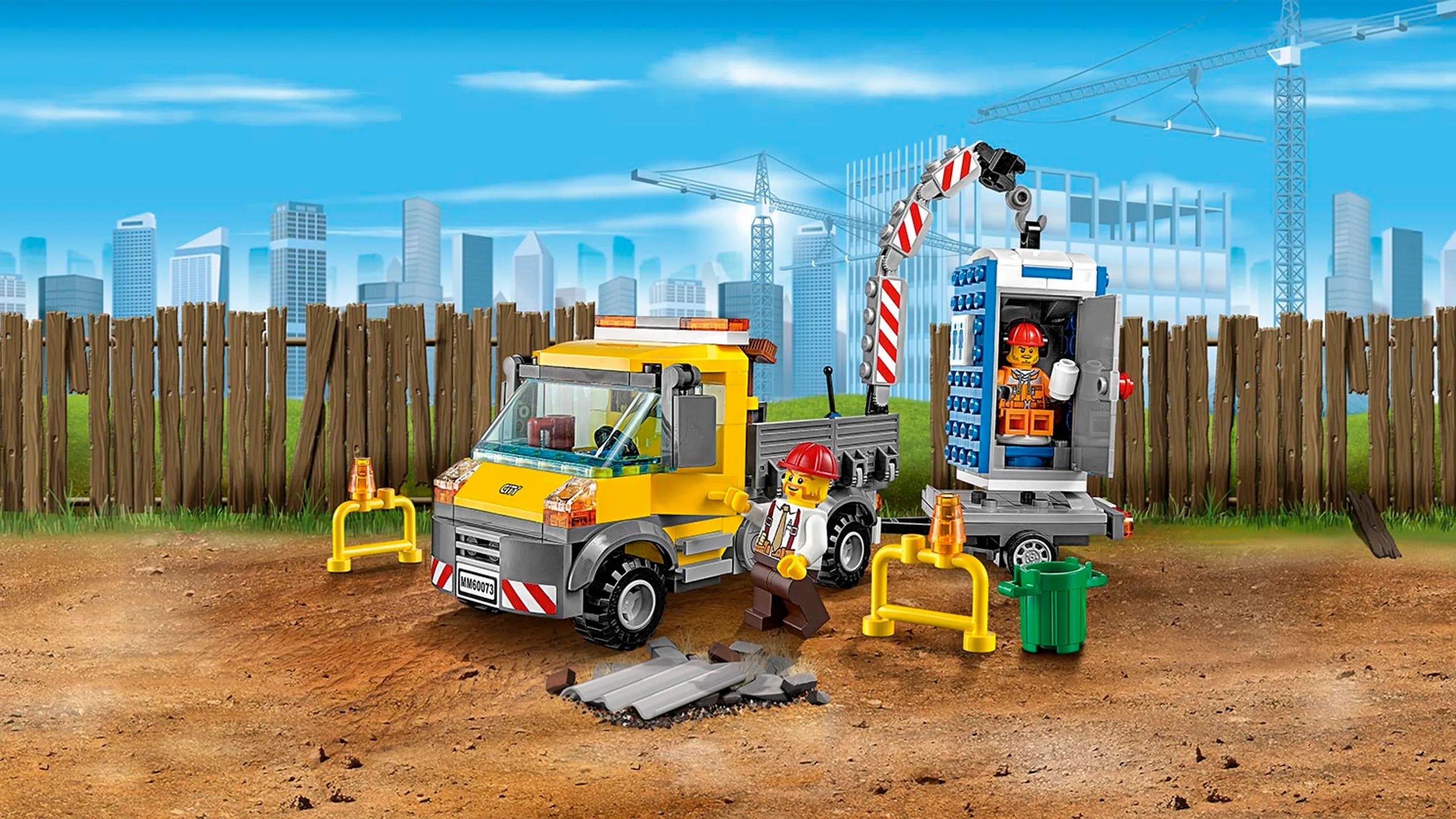 LEGO City Demolition truck and portable toilet - Service Truck 60073