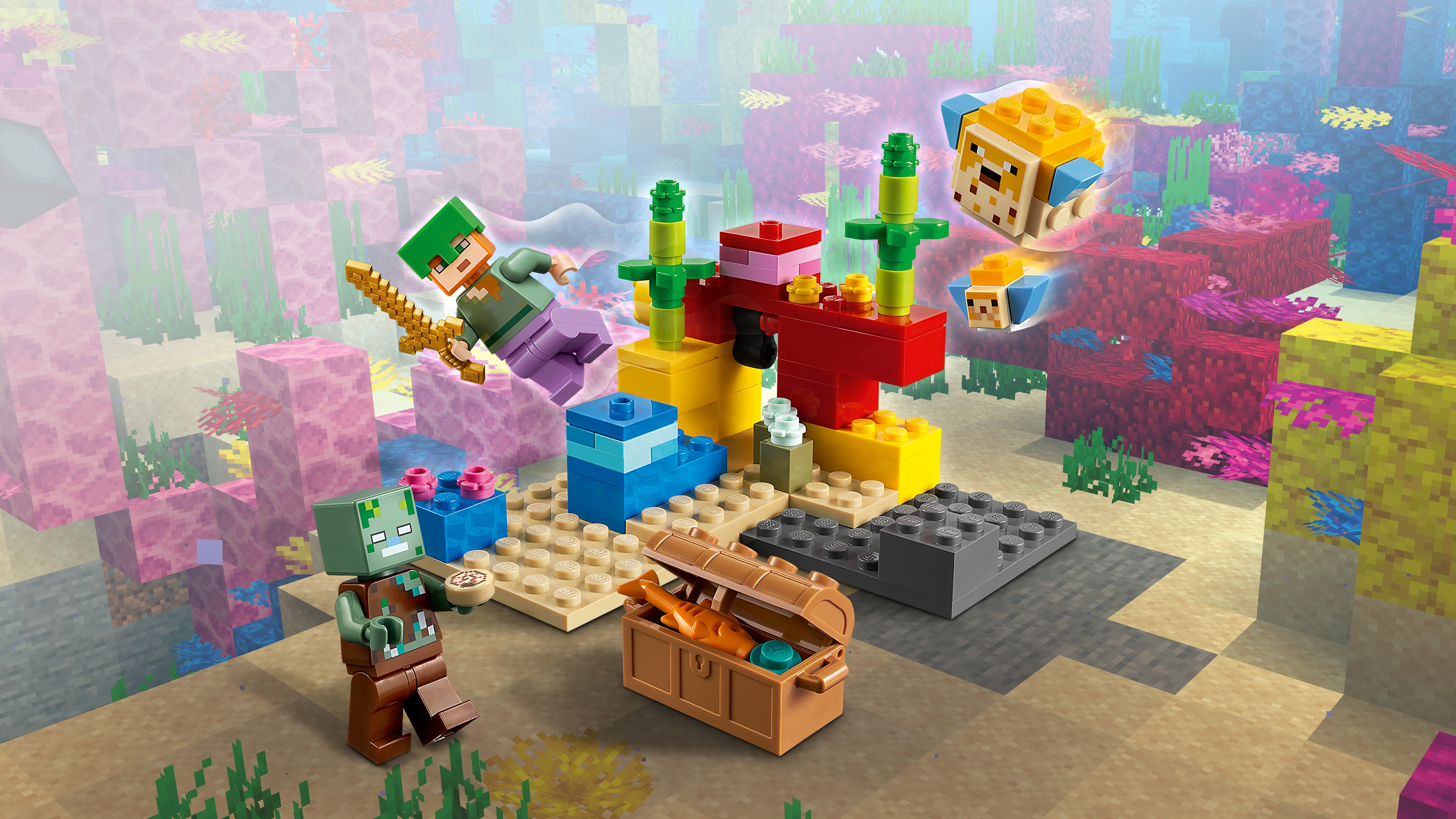 SKINS DO MINECRAFT DE LEGO - LEGO MINECRAFT TUTORIAL 