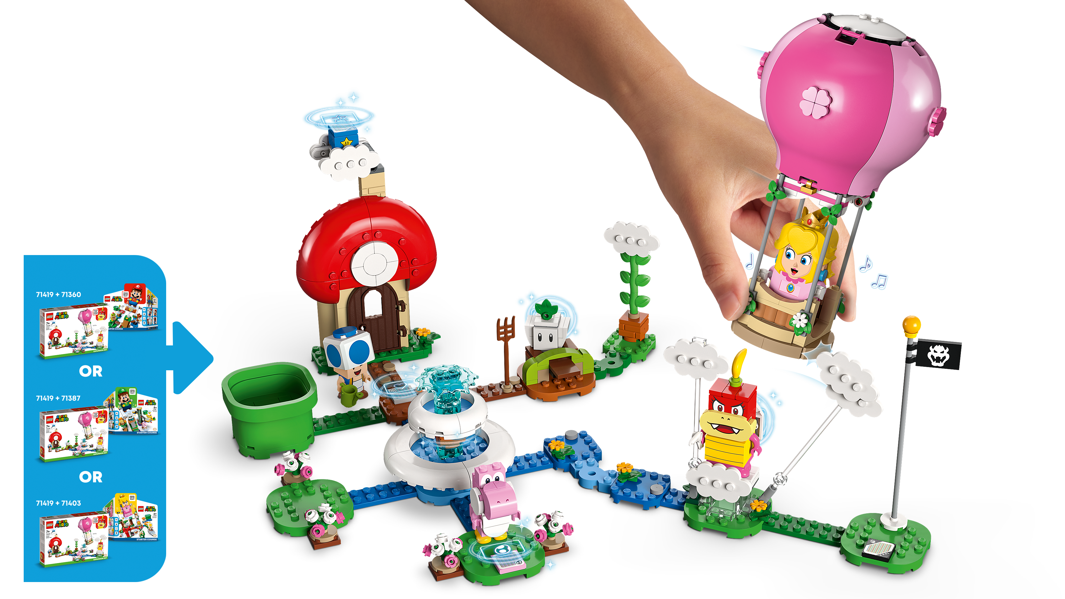 Lego Super Mario Peach's Garden Balloon Ride Exp. Set 71419 : Target