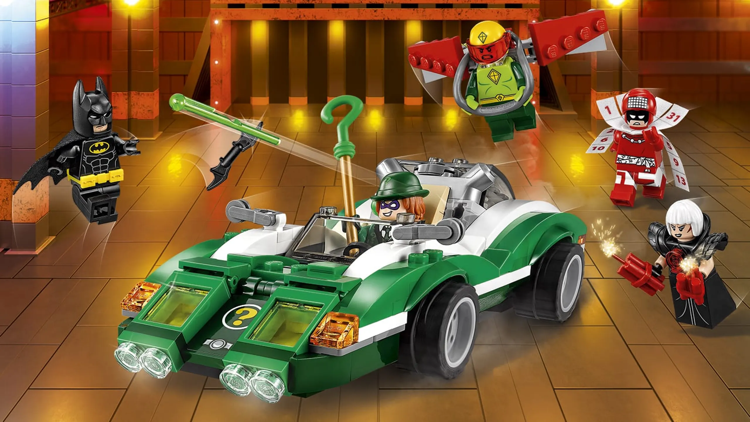 LEGO Batman Movie Riddler Riddle Racer - 70903 - Battle with Batman™ against The Riddler™ and his allies, Magpie, Kite Man and Calendar Man!