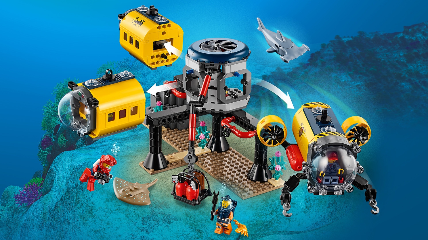 海の探検隊 海底探査基地 60265 - レゴ®シティ セット - LEGO.comキッズ