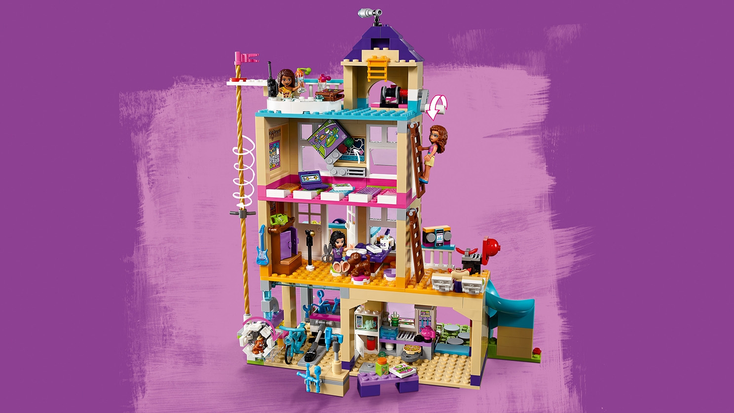 Olivia Emma and Mini LEGO 41340 Friends Heartlake Friendship House Building Set 