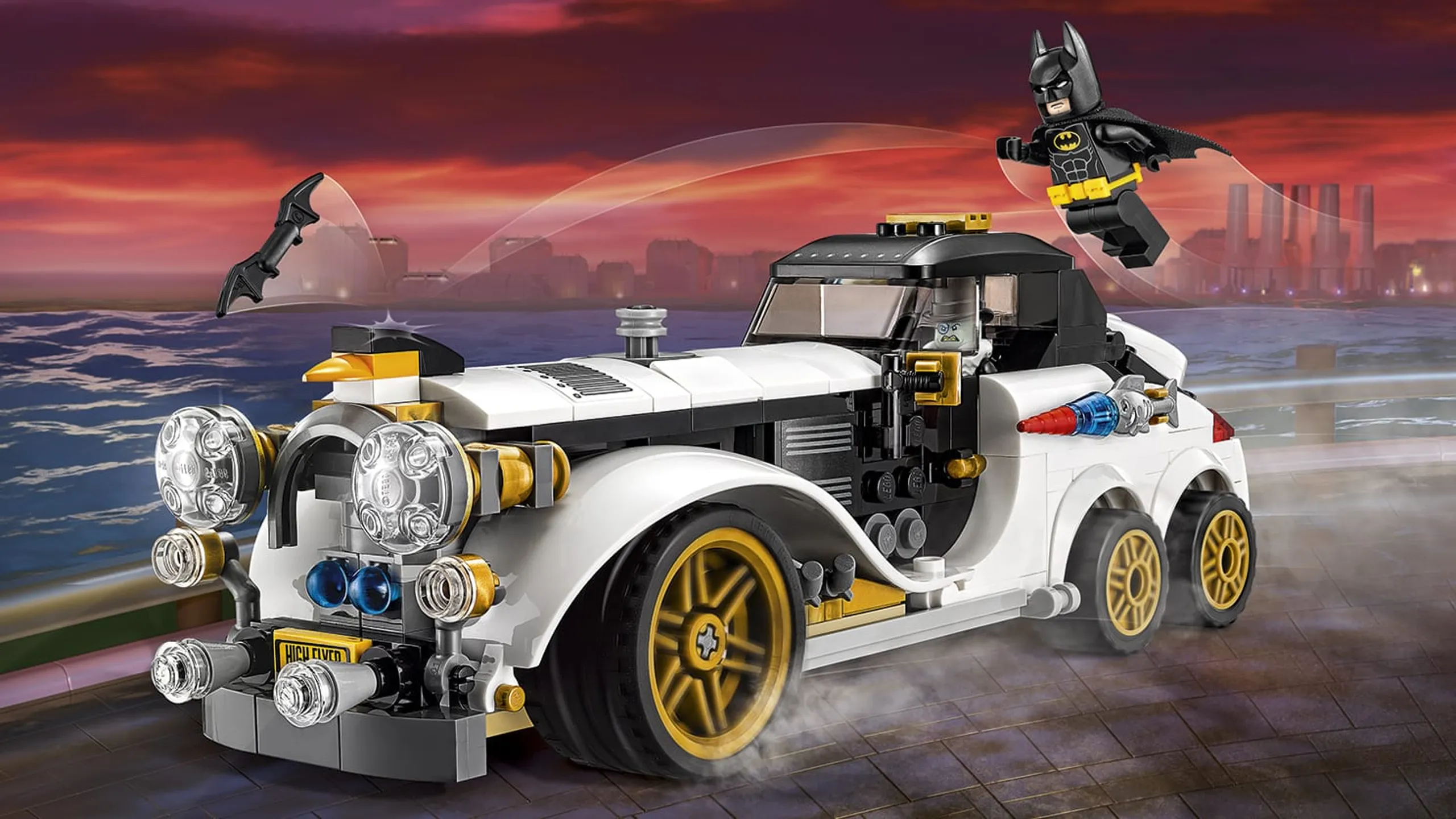 LEGO Batman Movie The Penguin Arctic Roller - 70911 - The Penguin drives around Gotham City and makes chaos with his missile loaded car so Batman has to stop him.