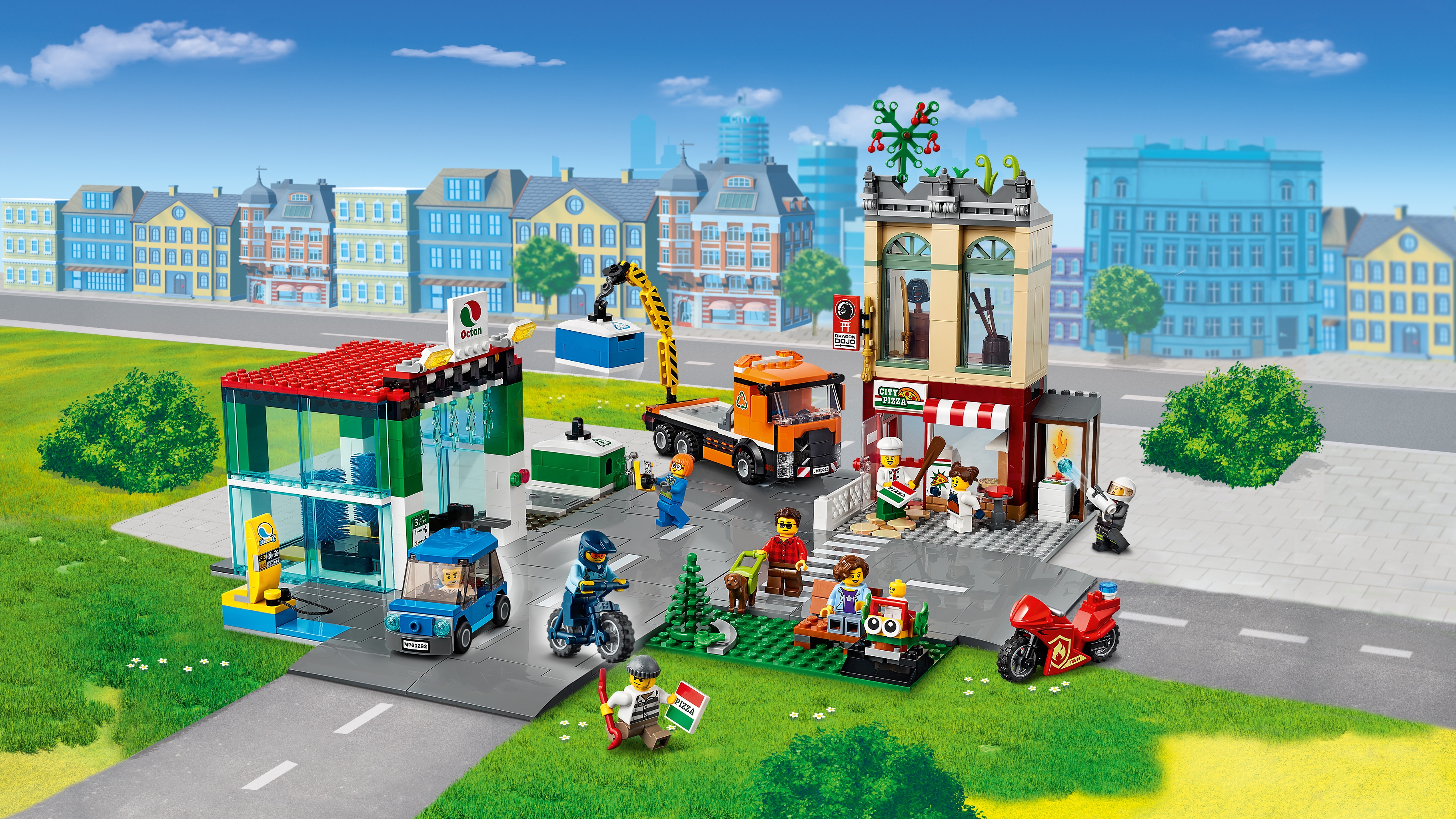 レゴシティのタウンセンター ロードプレート付 - ビデオ - LEGO.comキッズ