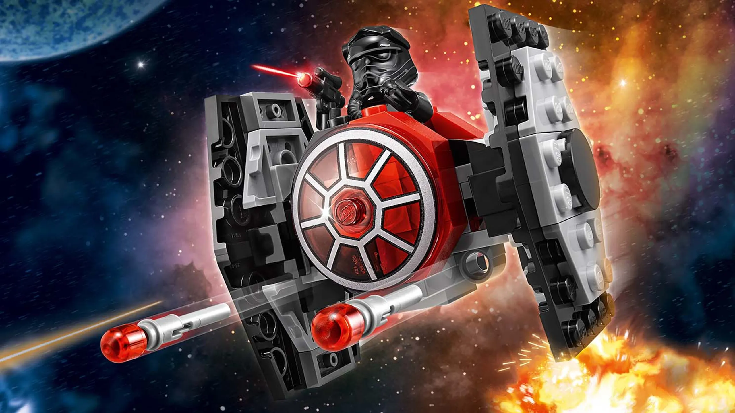 LEGO Star Wars First Order TIE Fighter™ Microfighter - 75194 - Seat the pilot on top, load the flick missiles and speed into battle!