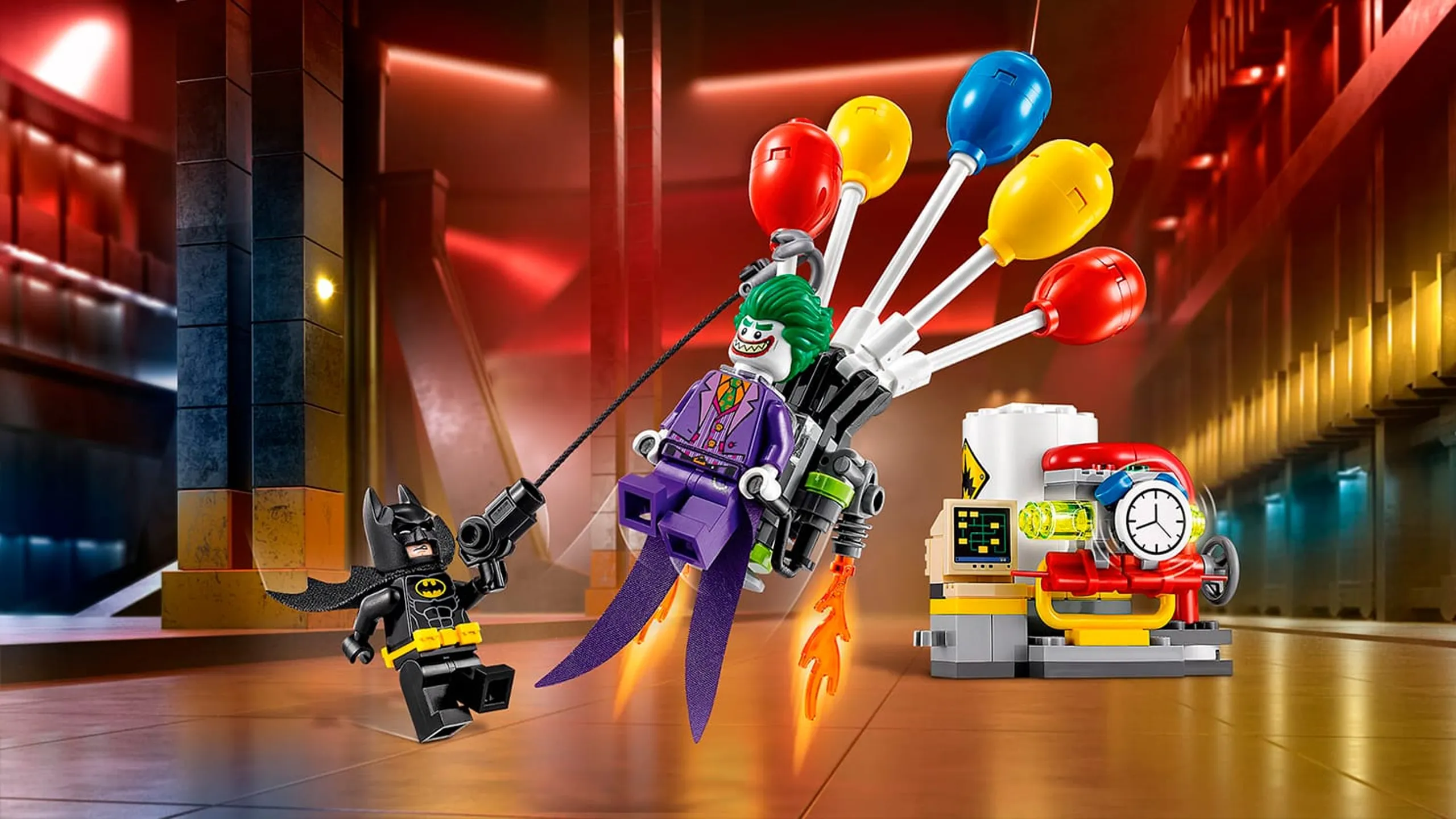 LEGO Batman Movie Joker Balloon Escape - 70900 – the Joker tries to escape from Batman with a jetpack and balloons