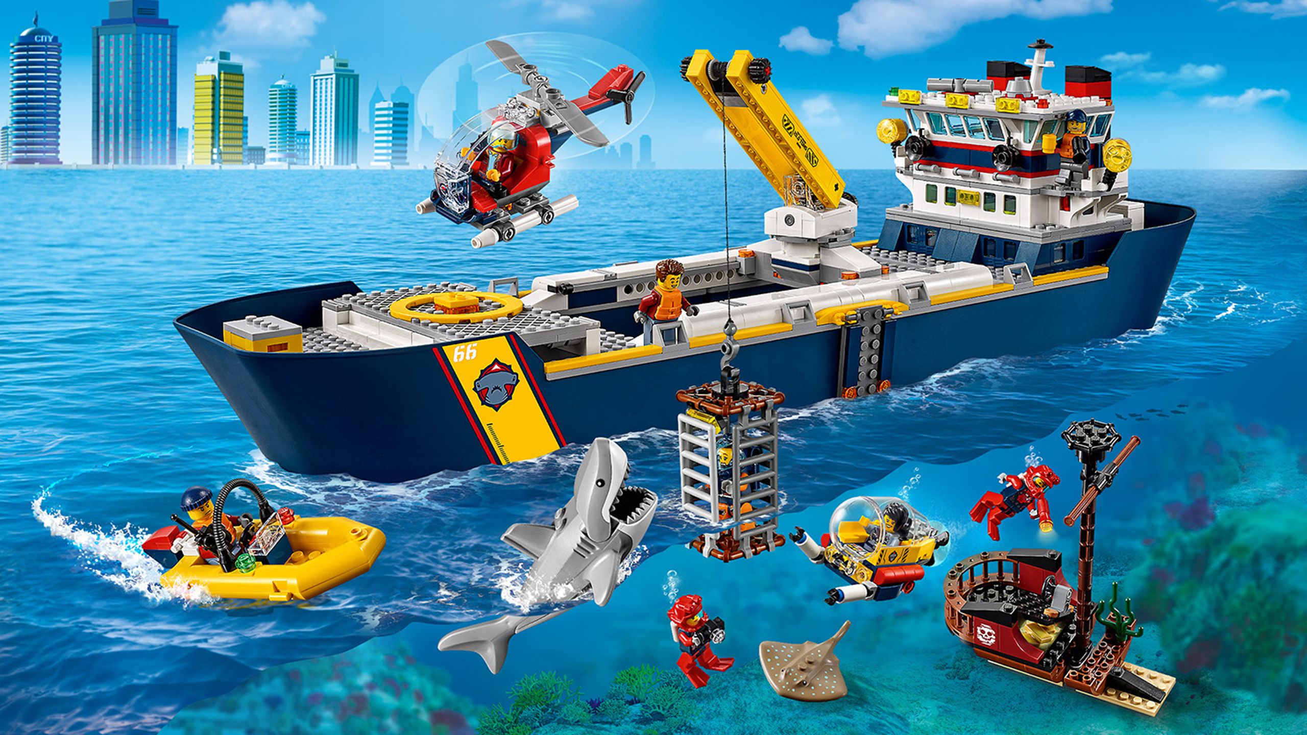 Amazon.co.jp: レゴ(LEGO) シティ 海の探検隊 海底探査船 60266  
