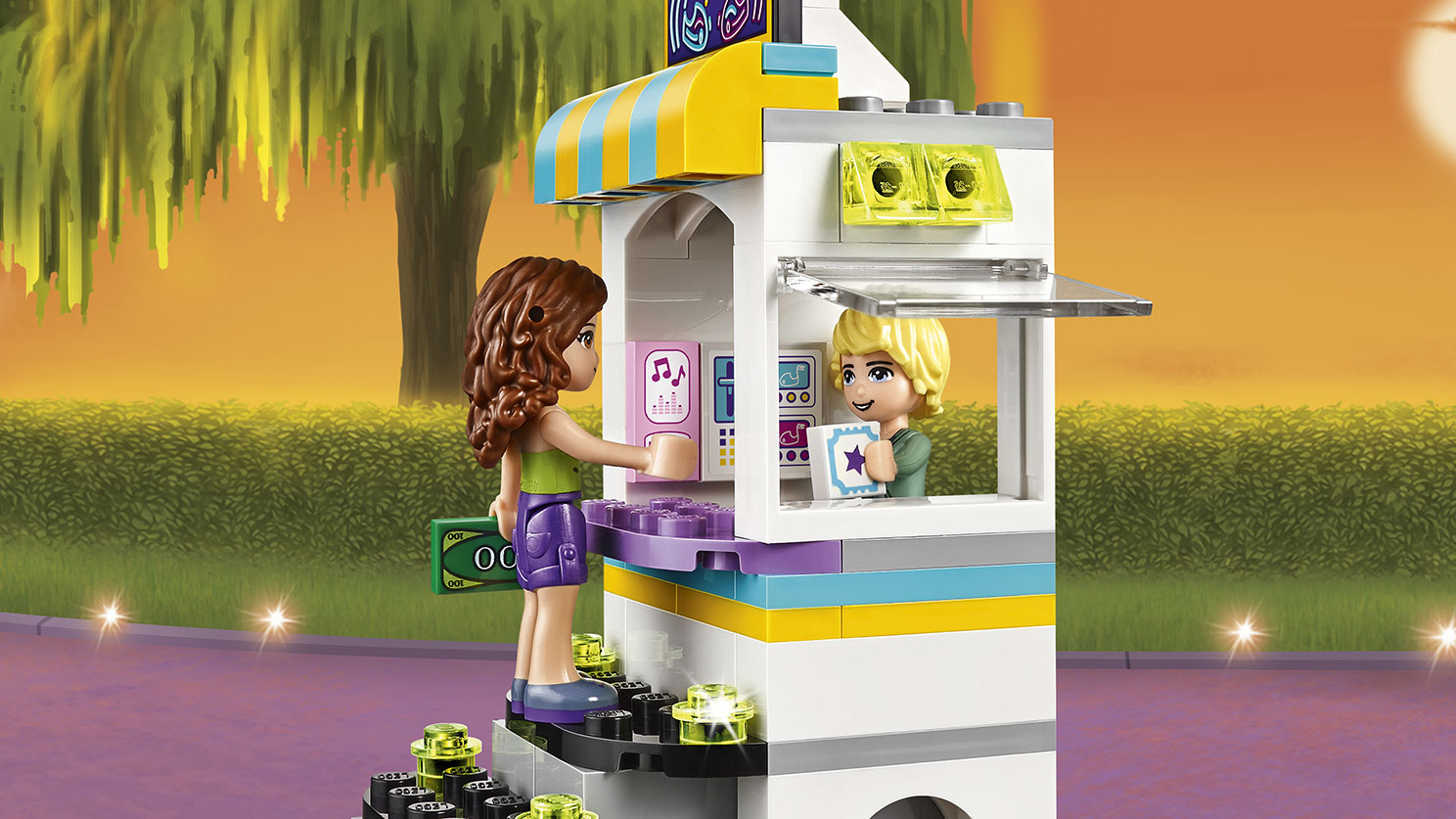 lego friends amusement park bumper cars