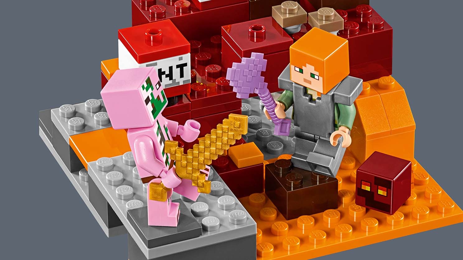 The Nether Fight Lego Minecraft Sets Lego Com For Kids