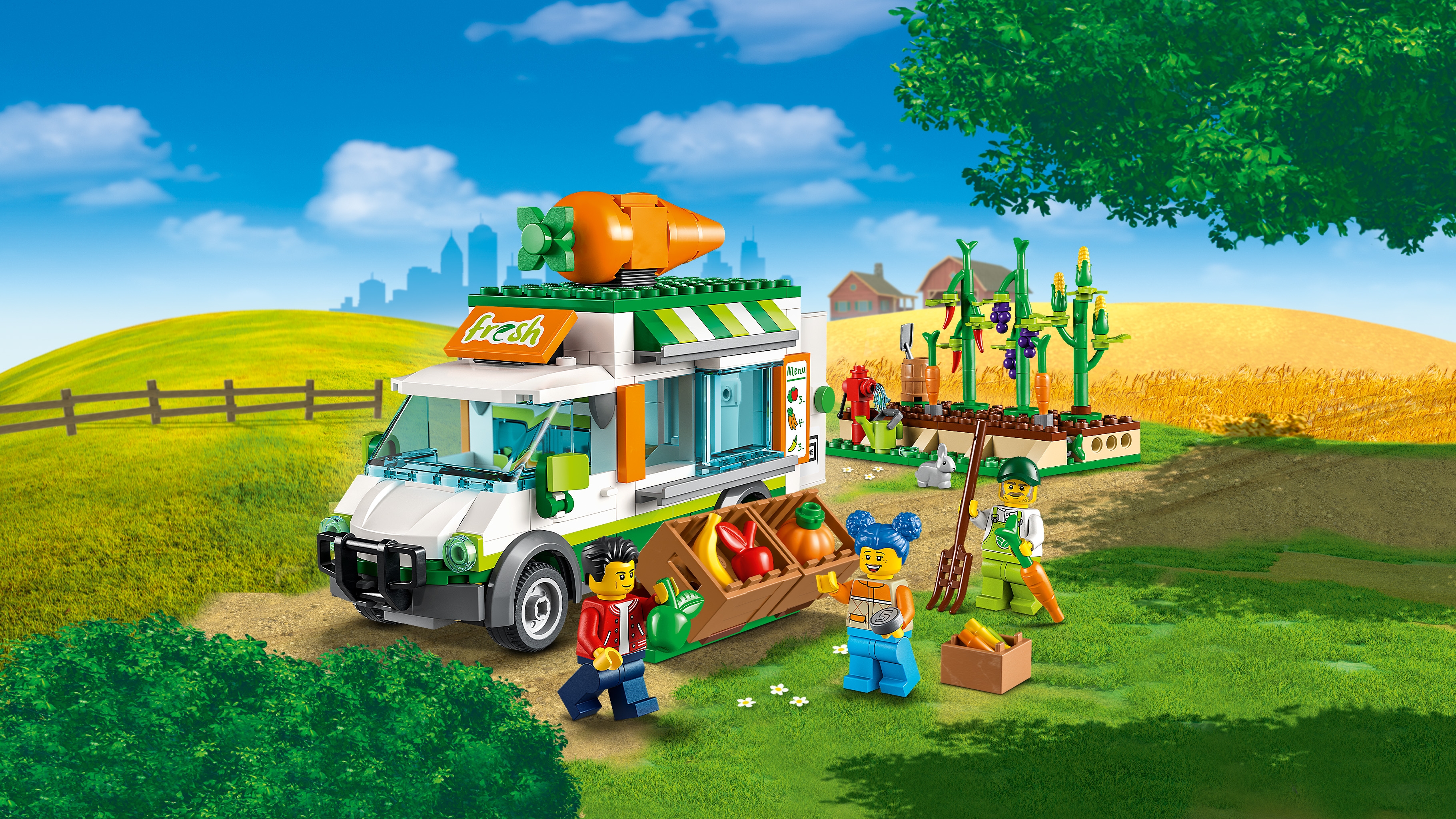 LEGO City Farmers Market Van 60345 Building Set 