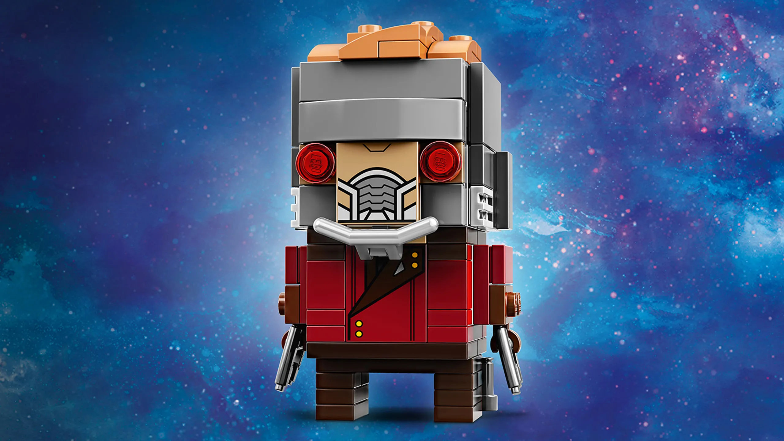 LEGO Brickheadz - 41606 Star-Lord - Build a LEGO Brickheadz figure of Star-Lord from the Avengers: Infinity War movie. Check out his golden hair,  battle helmet and boot rockets.