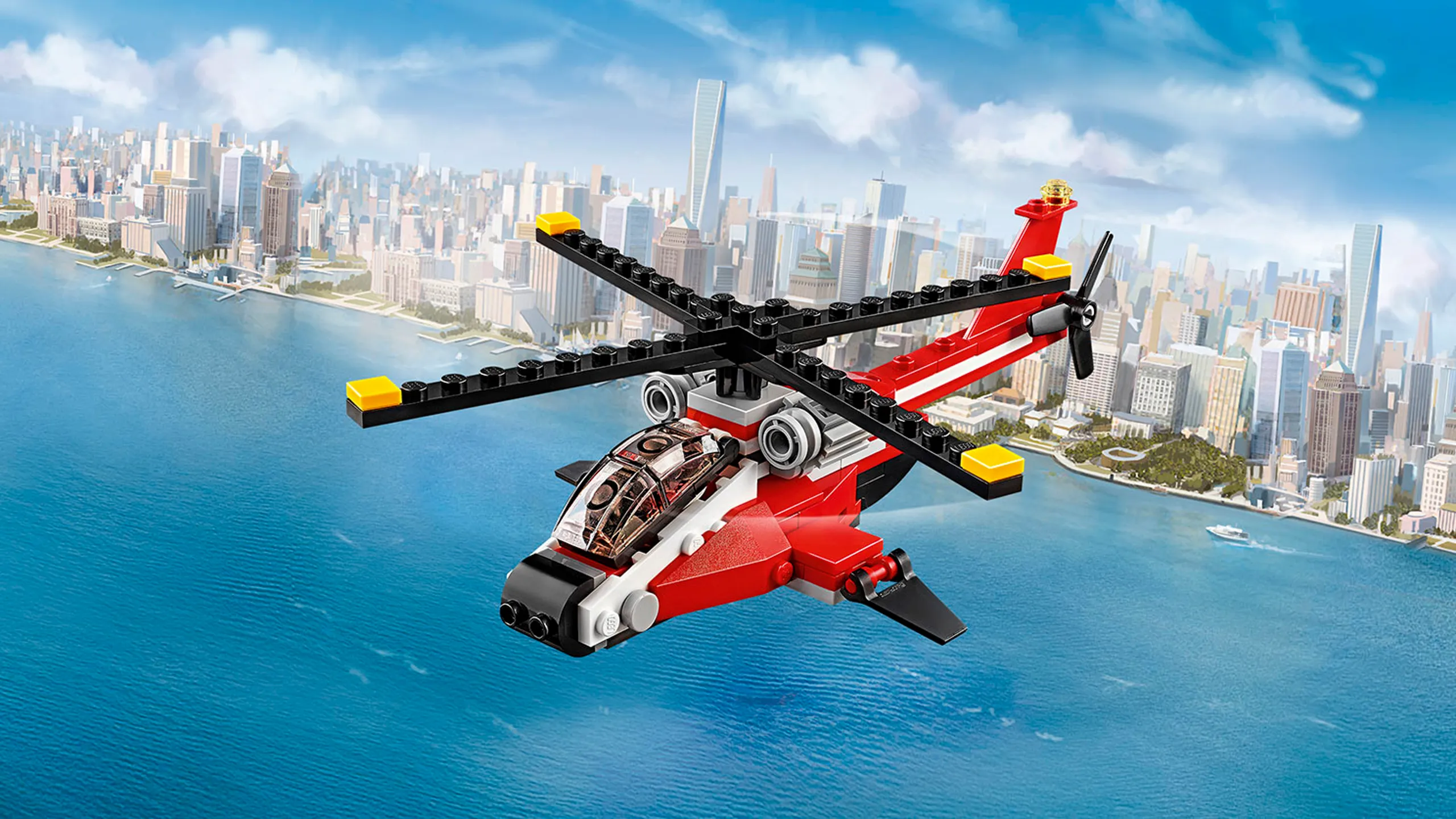 LEGO Creator 3 in 1 - 31057 Air Blazer - Fly over land and sea with this read helicopter.