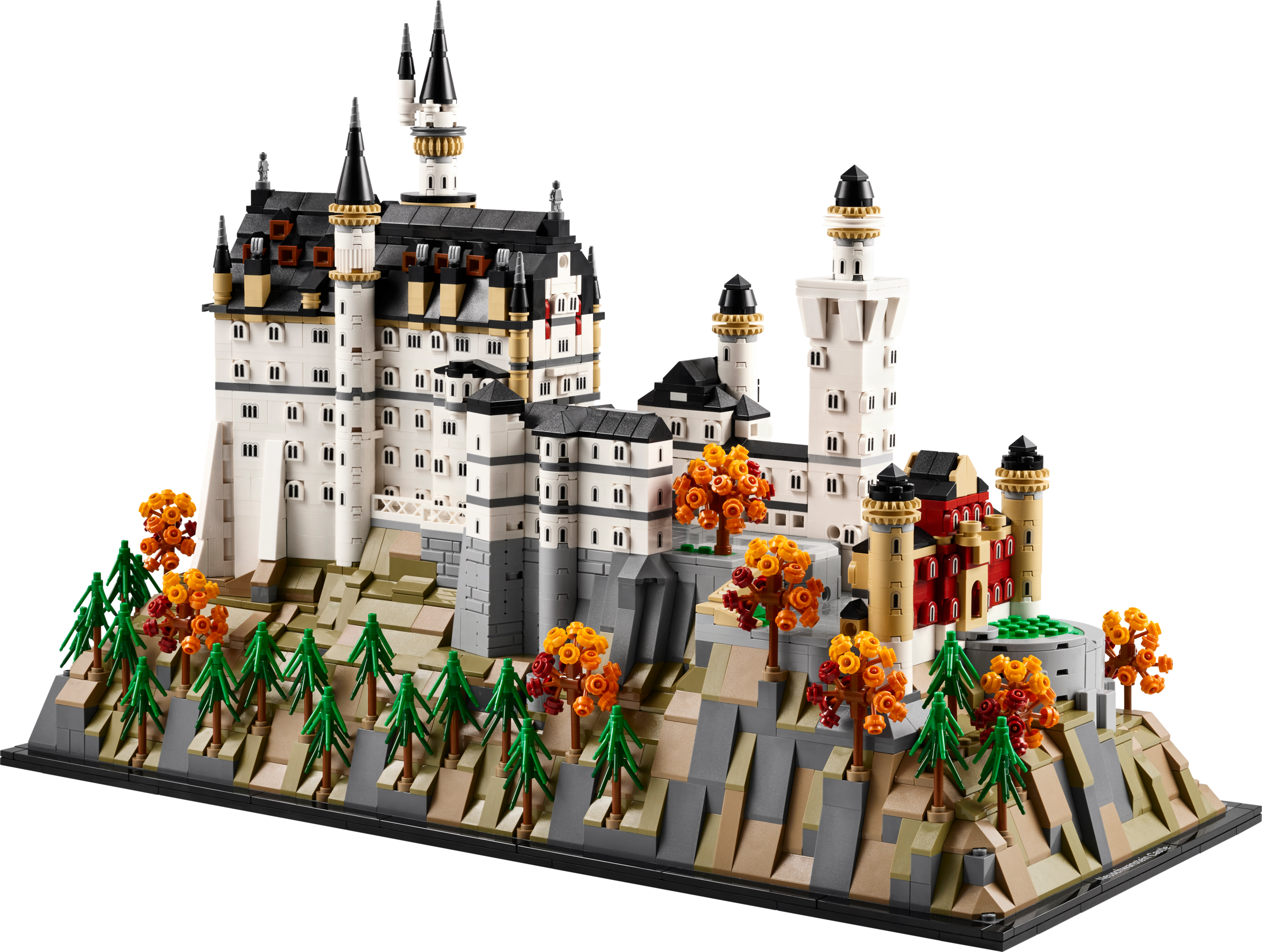 LEGO Le château de Neuschwanstein 21063, vue officielle du set