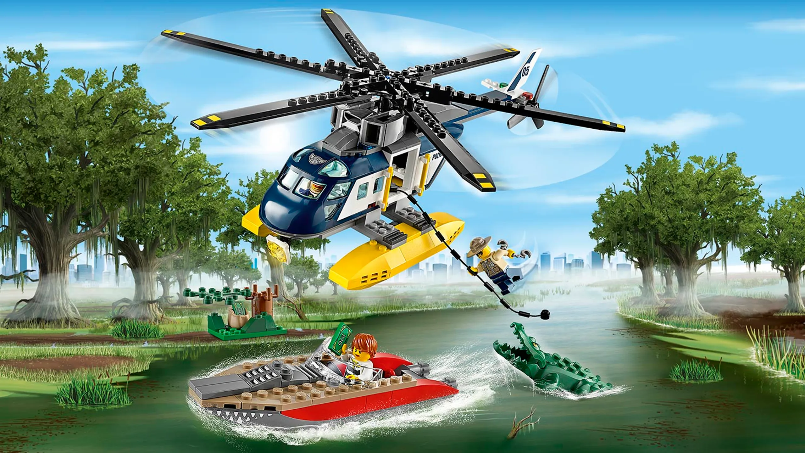 LEGO City Swamp Police chase - Helicopter Pursuit 60067