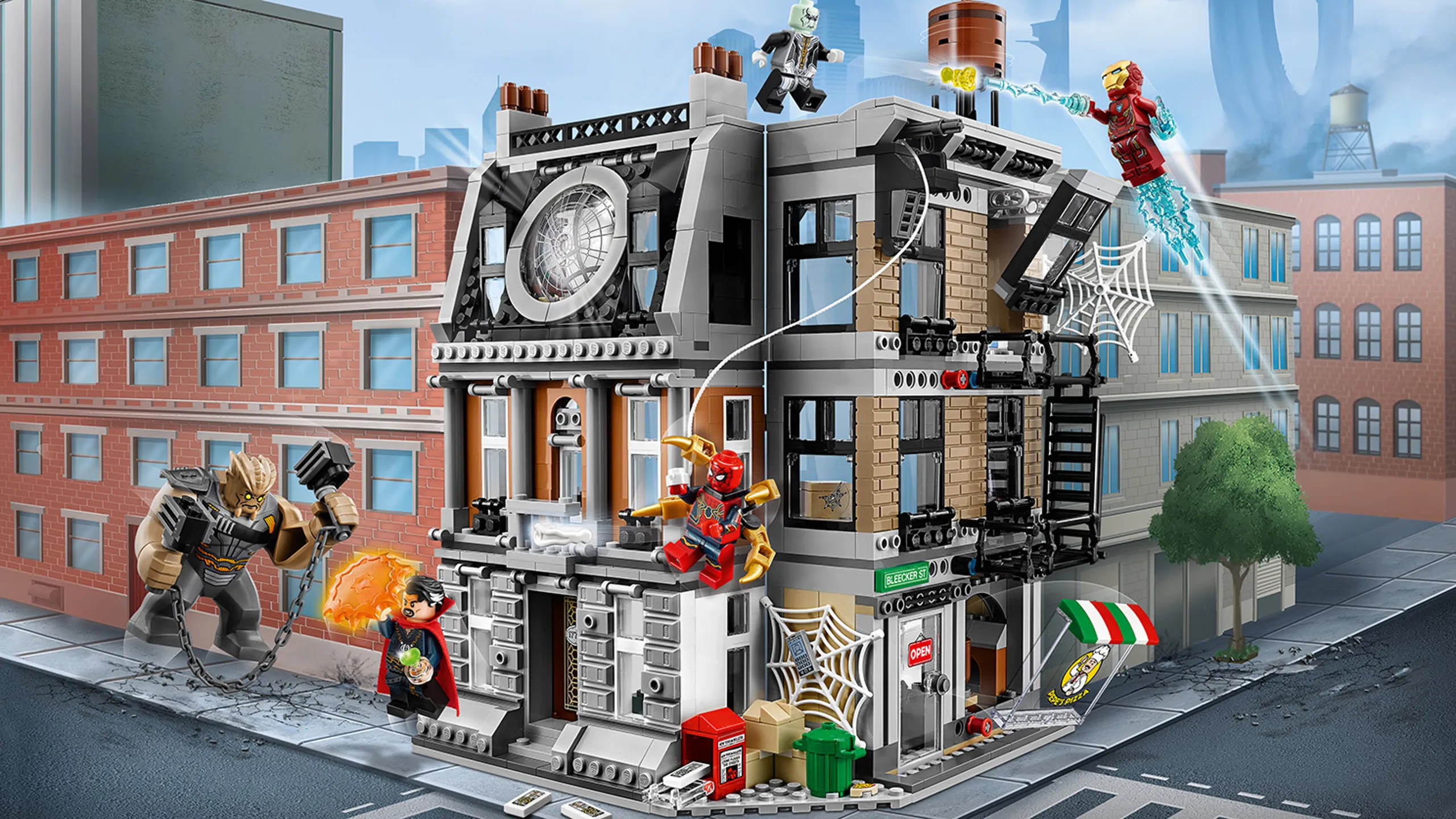 LEGO Super Heroes - 76108 Sanctum Sanctorum Showdown - Doctor Strange's Sanctum Sanctorum is under attack! Doctor Strange and Iron Spider-Man use power bursts against the attacking villains Cull Obsidian and Ebony Maw.