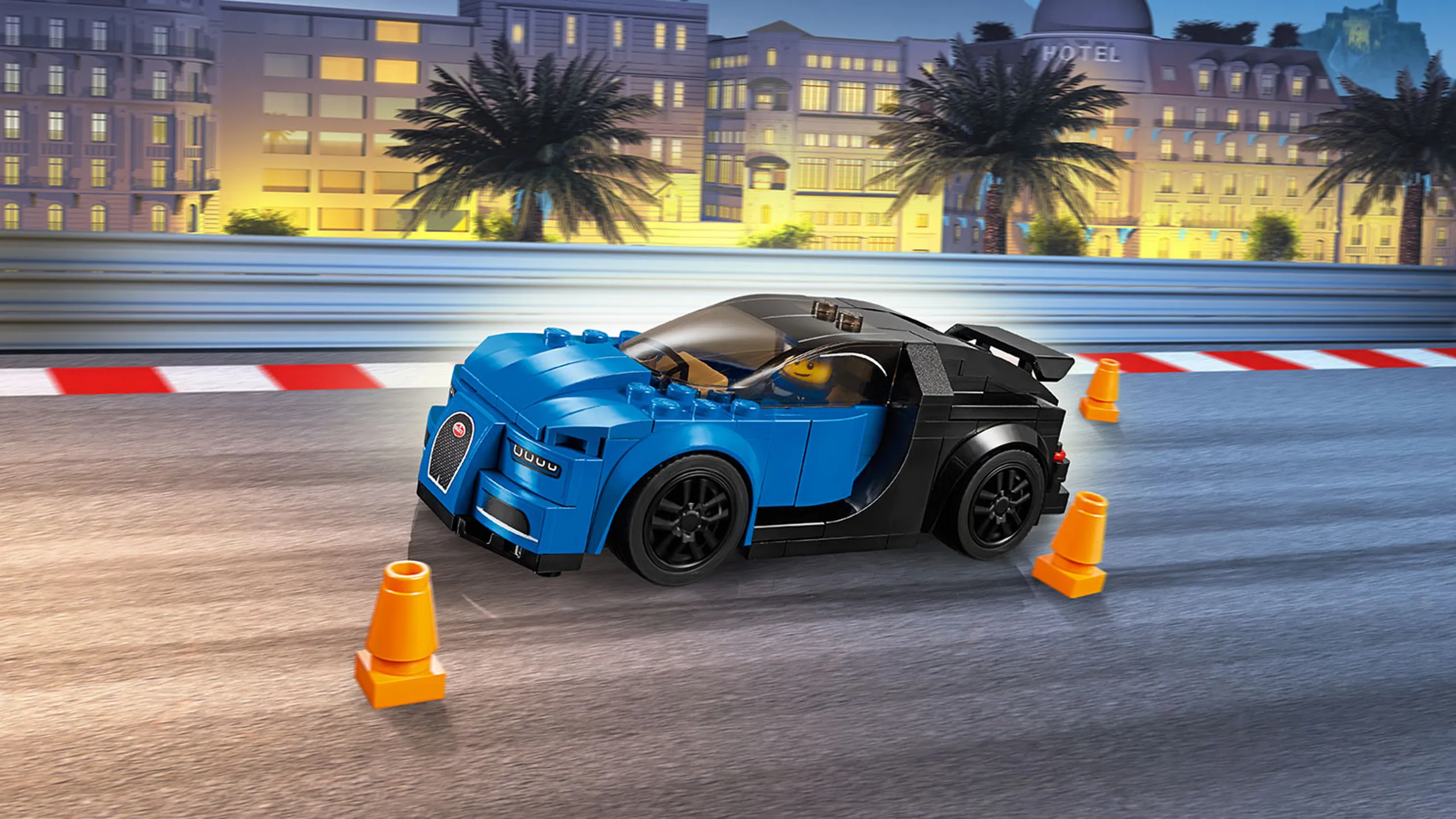 LEGO Speed Champions - 75878 Bugatti Chiron -  Test your high-speed skills as you drive between the cones with the Bugatti Chiron that is packed with loads of authentic details.