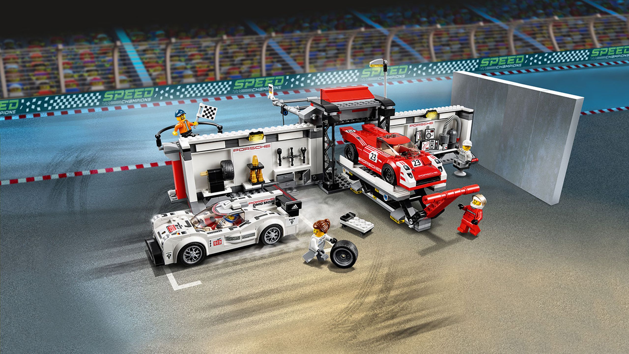 ポルシェ 919 ハイブリッド＆ 917K ピットレーン - ビデオ - LEGO.com 