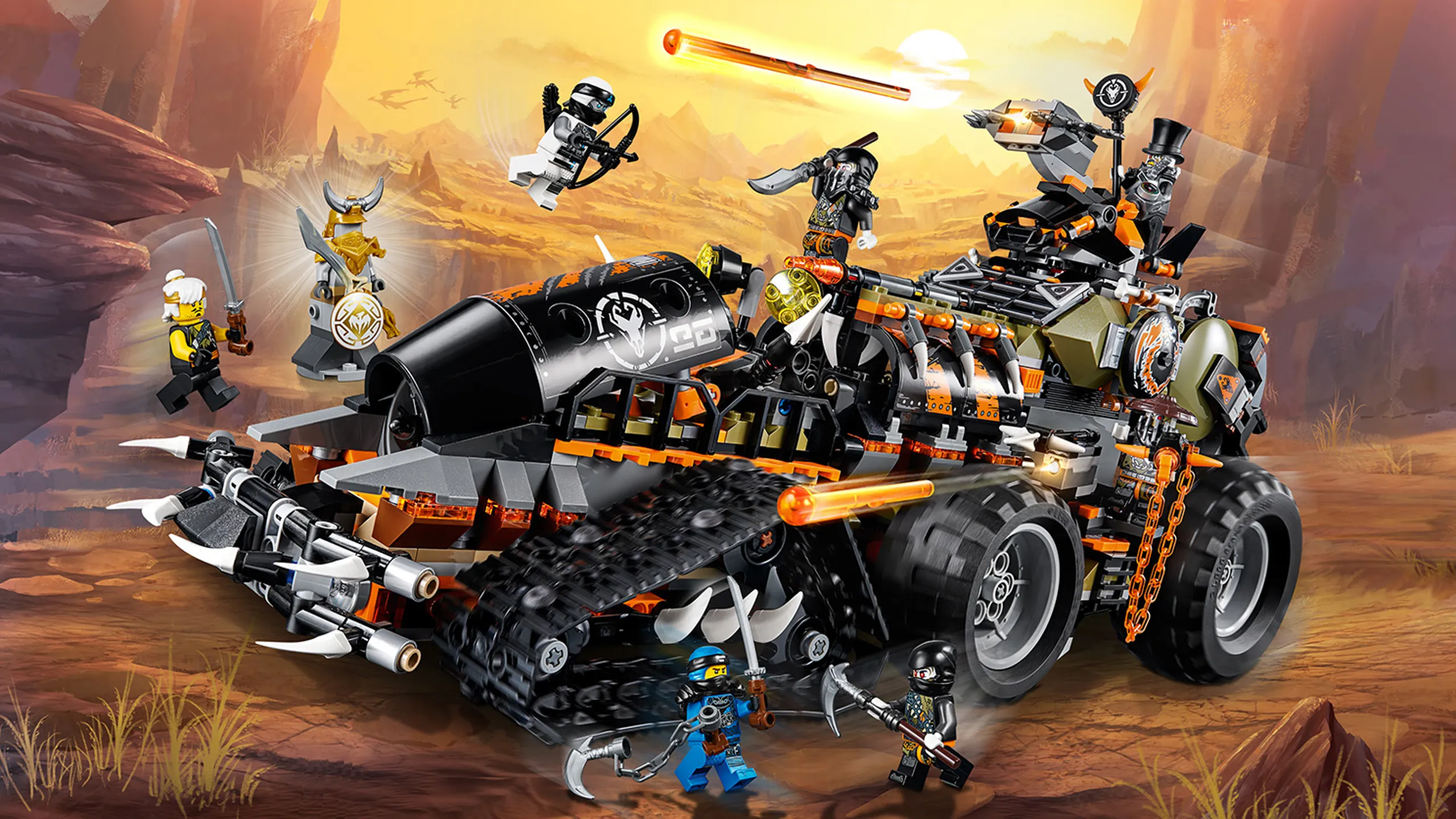 LEGO Ninjago - 70654 Dieselnaut - The evil dragon hunters attack the ninjas in their Dieselnaut tank in an attempt to claim the full Dragon Armour.