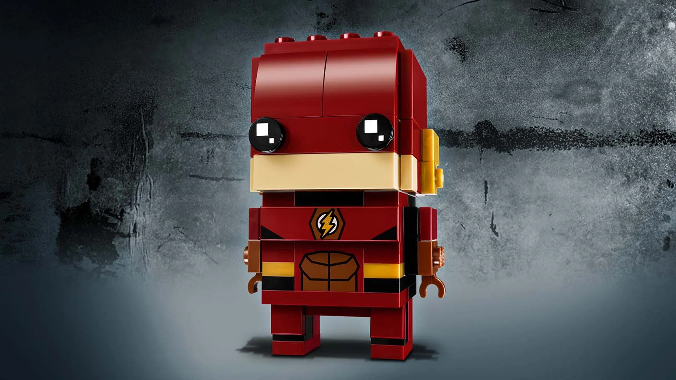 LEGO Brickheadz The Flash – 41598- display The Flash on his own display baseplate.