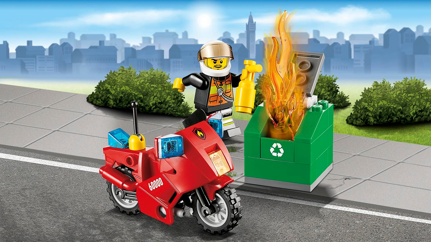 60000 Lego City-le-feu moto Retraite 