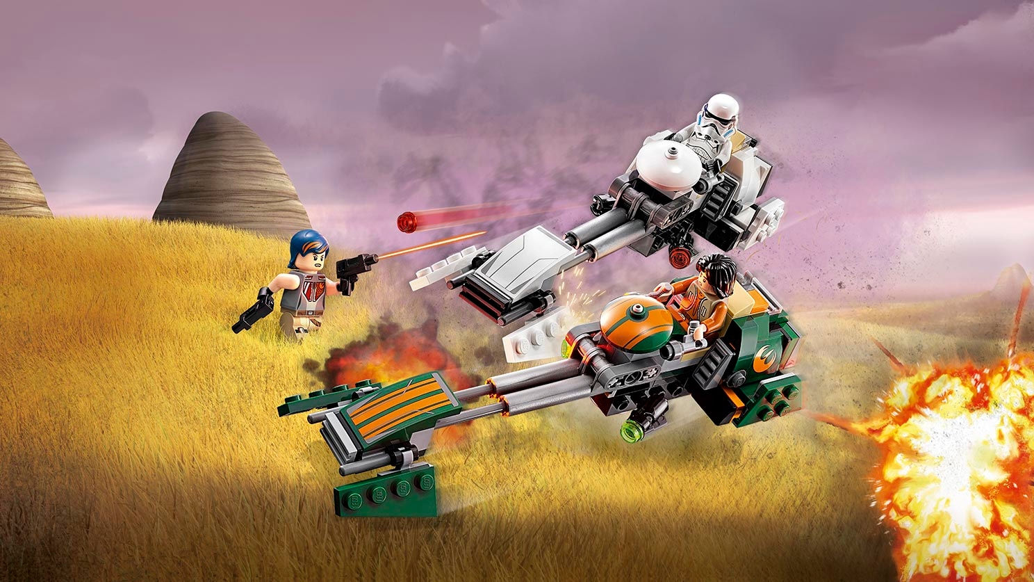 ujævnheder Ferie forestille Ezra's Speeder Bike™ 75090 - LEGO® Star Wars™ Sets - LEGO.com for kids