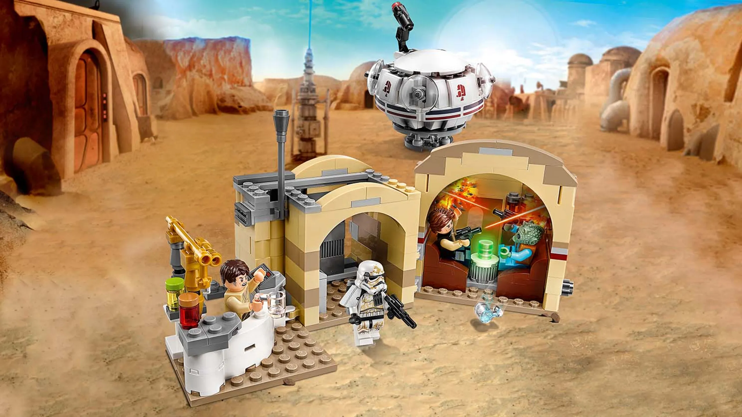 LEGO Star Wars Mos Eisley Cantina™ - 75205 - Han Solo, the Sandtrooper and Wuher are hanging out in Tatooine's most dangerous tavern, Mos Eisley Cantina.
