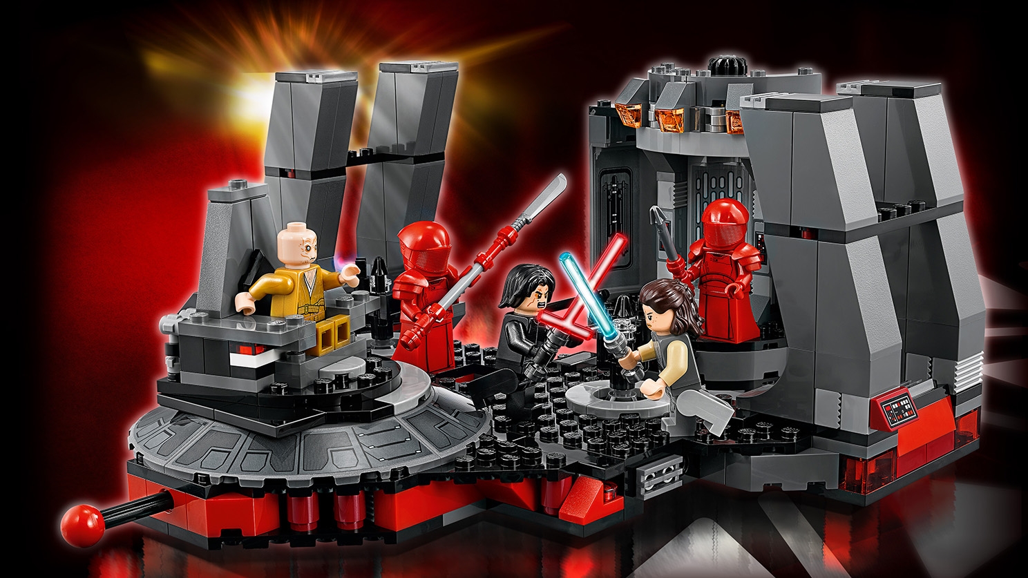 Letzte Jedi Lego Star Wars Supreme Leiter Snoke mit Palpatine Hologramm 