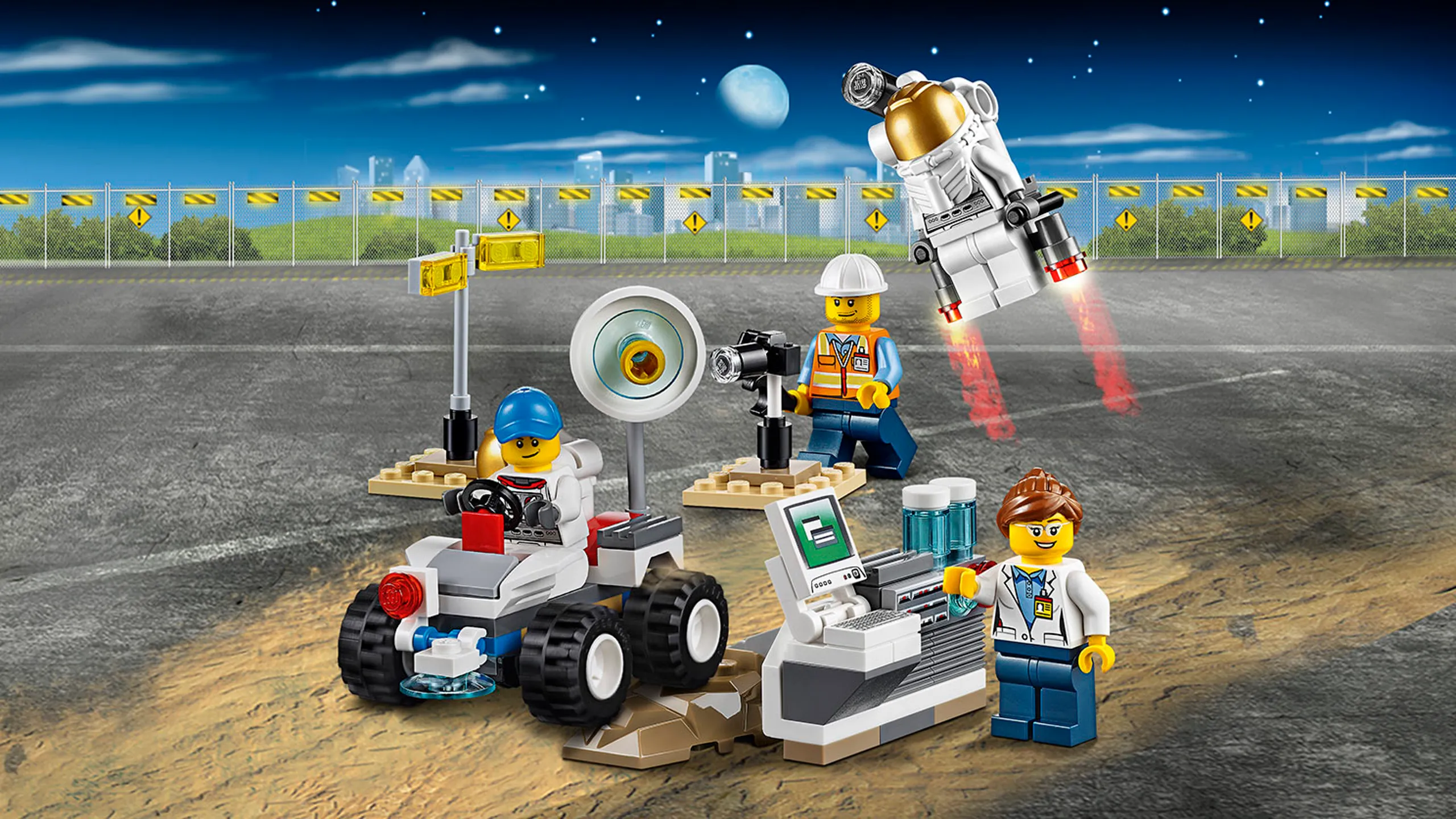 LEGO City Space control crew and astronaut minifigures - Space Starter Set 60077 