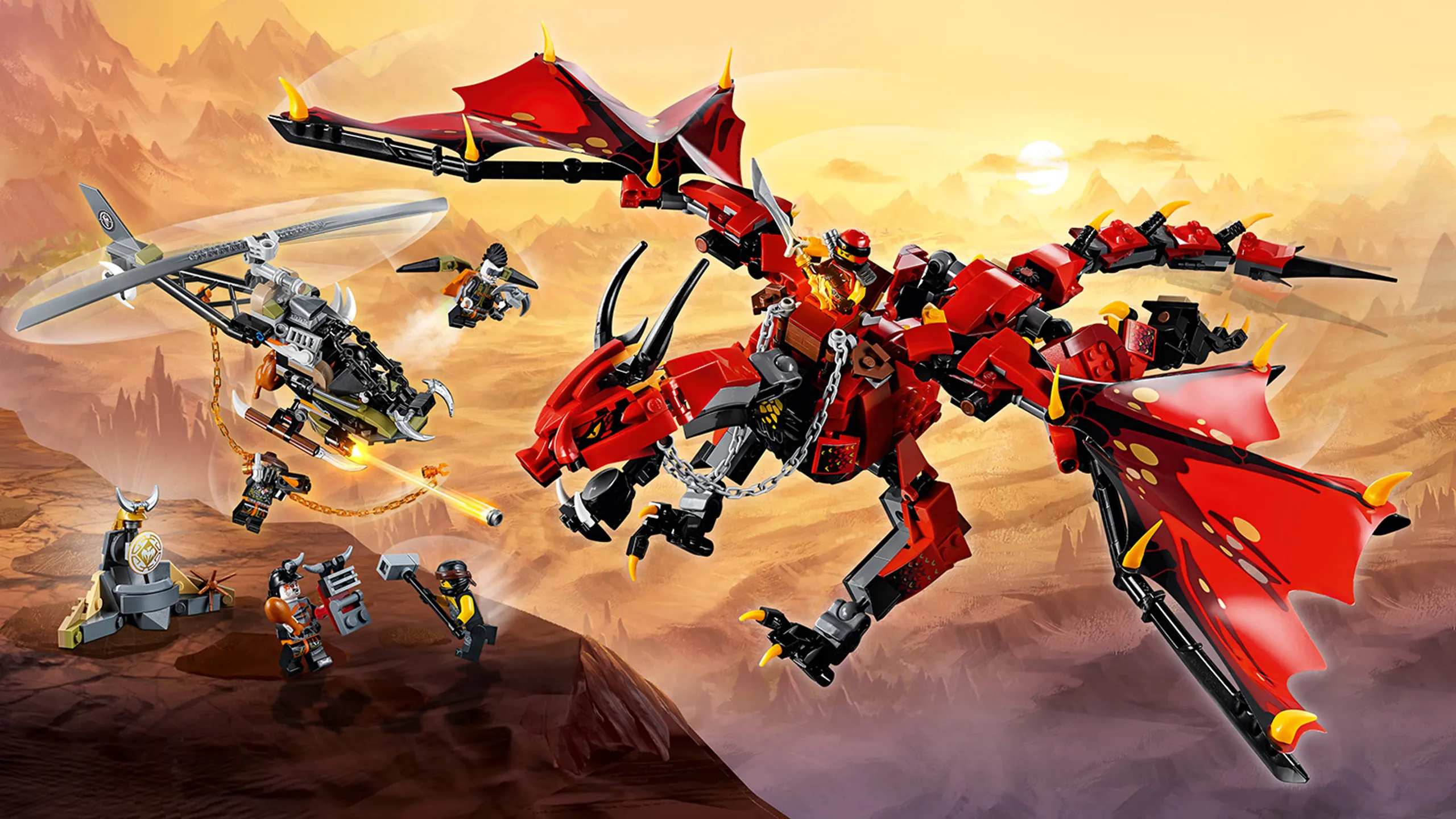 LEGO Ninjago - 70653 Firstbourne - Help Kai and Cole save Firstbourne, the mother of all dragons, from the Dragon Hunters!