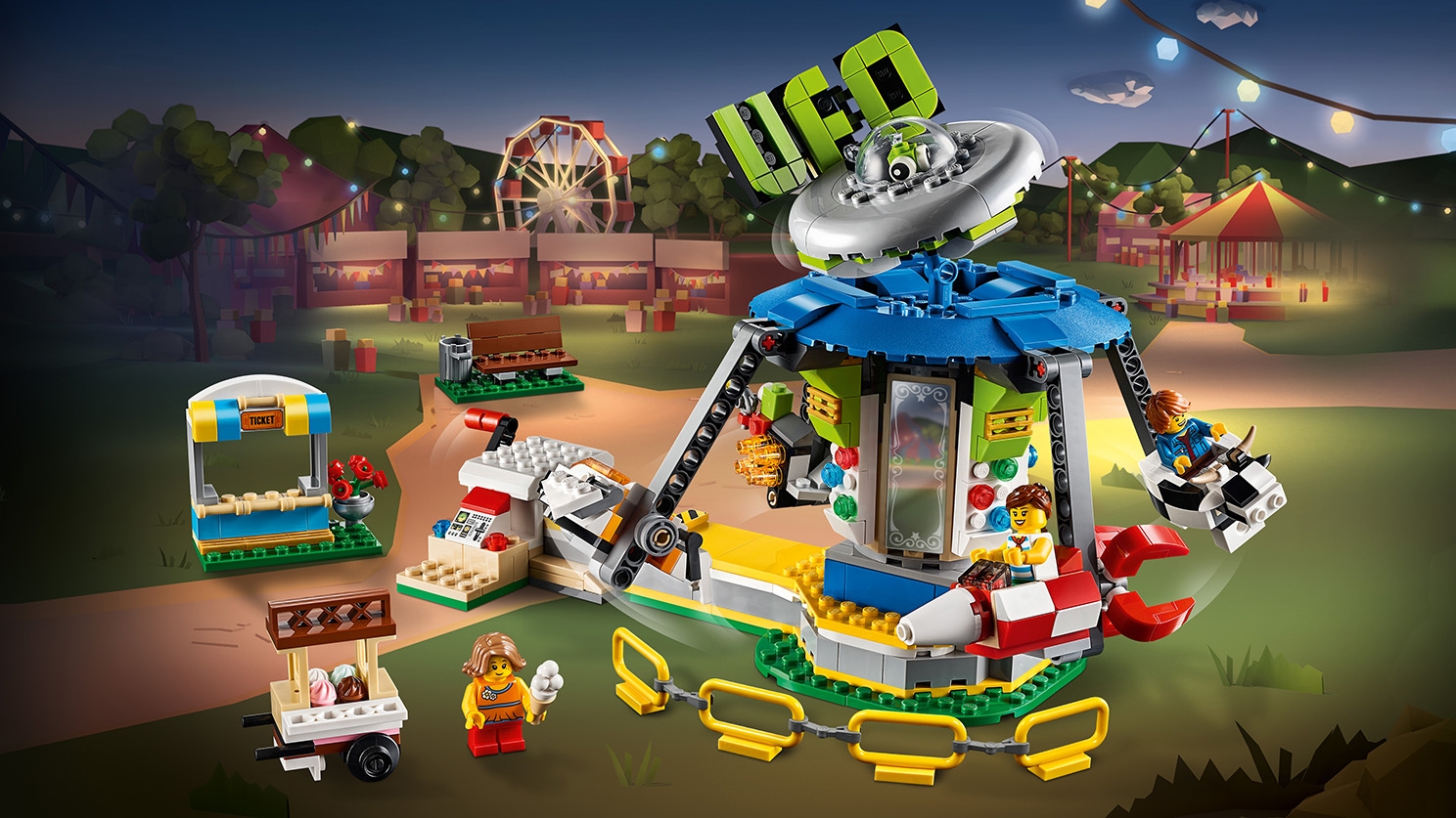 レゴ(LEGO) クリエイター 遊園地のスペースライド 31095 ブロック
